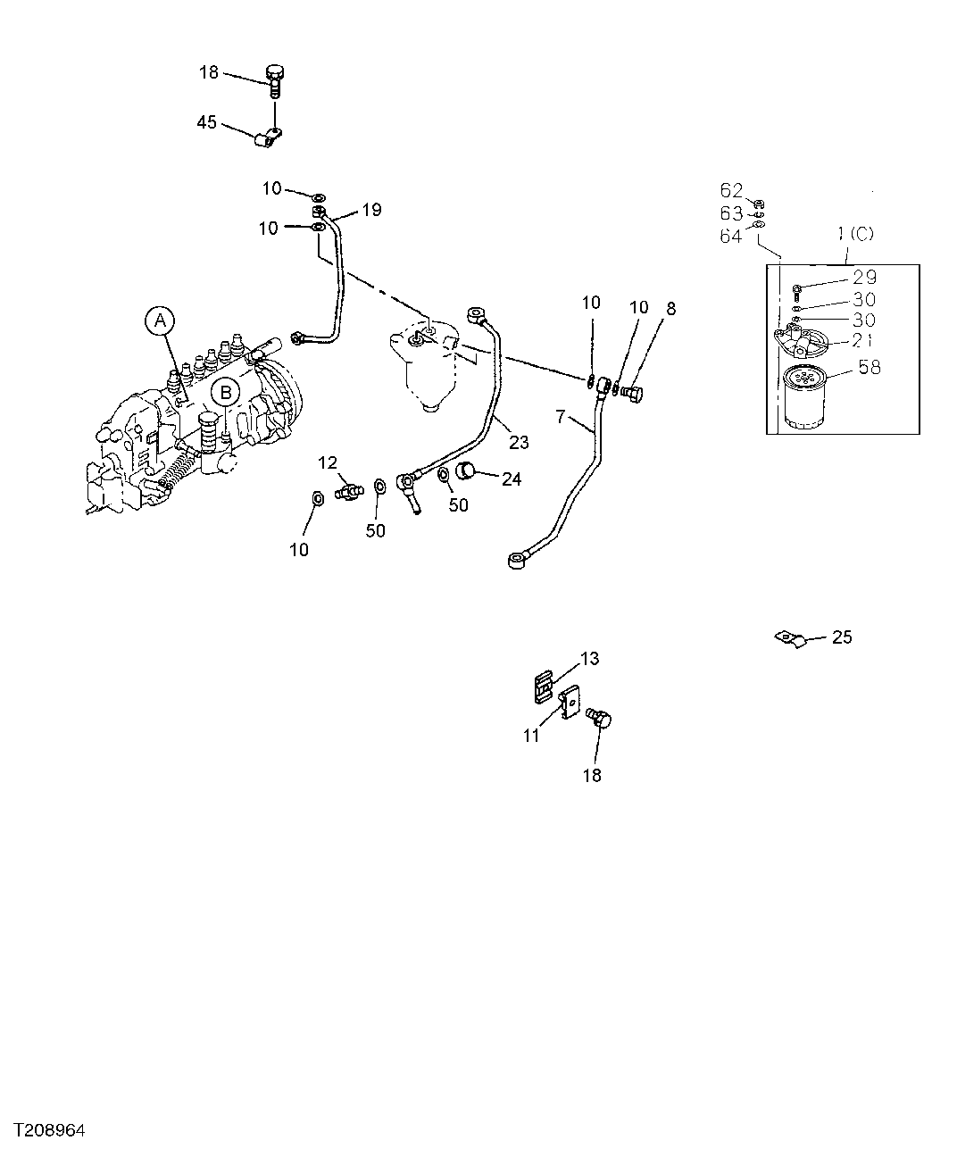 FUEL FILTER AND LINES (FINAL FUEL FILTER TO FUEL INJECTION PUMP)