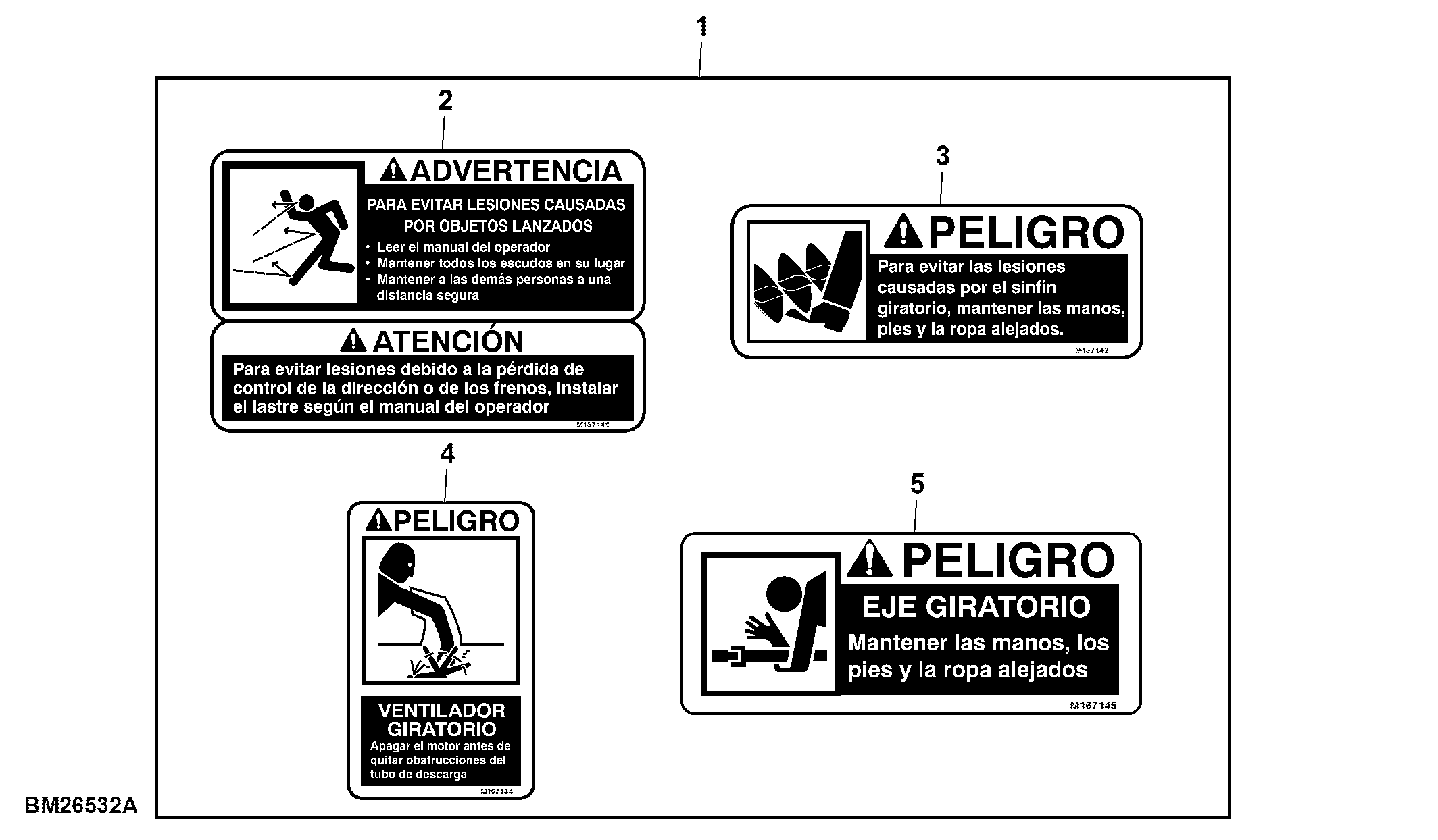 Label Kit, Snow Blower 47 / 54 inch, Spanish