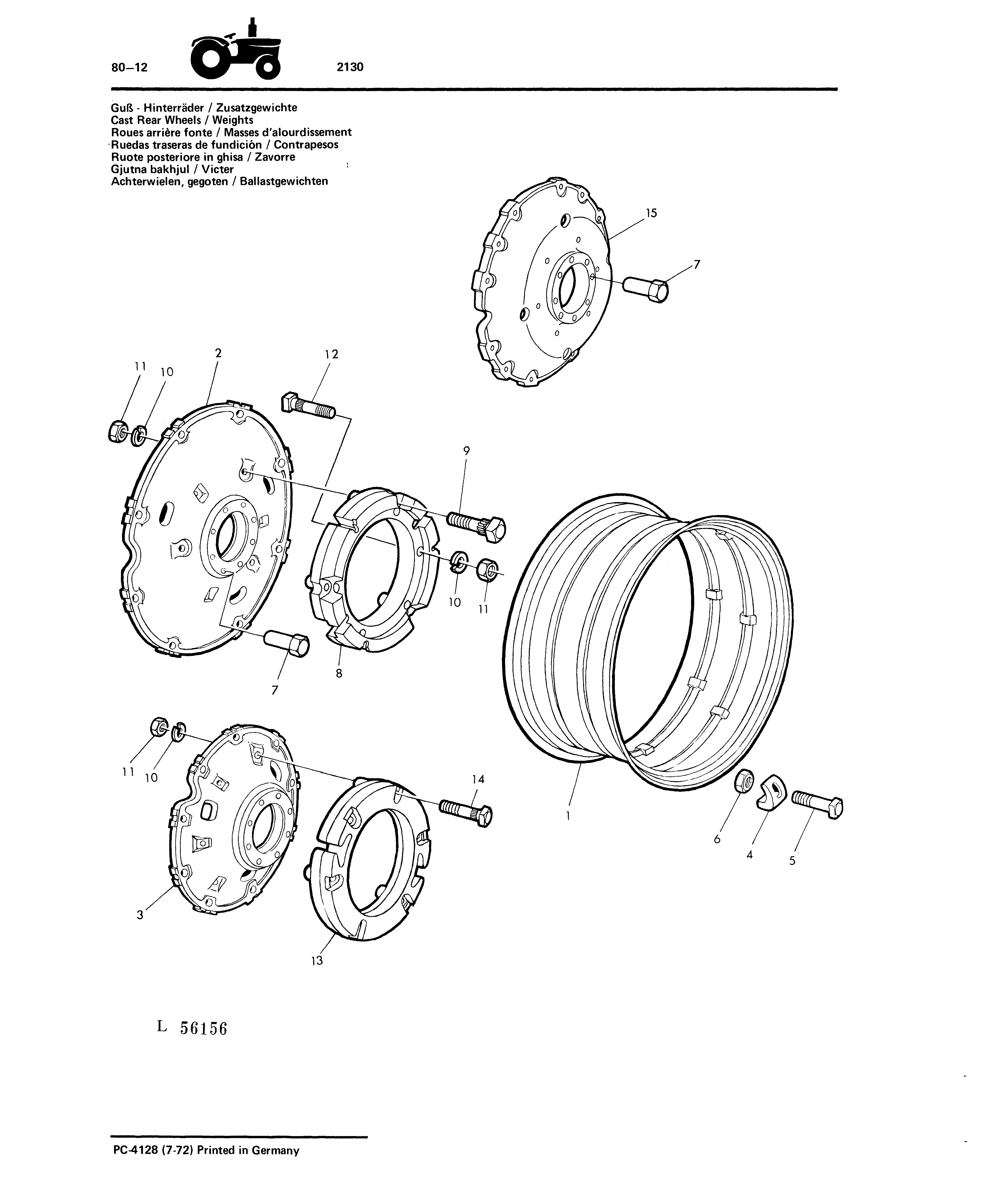 Cast Rear Wheels / Weights