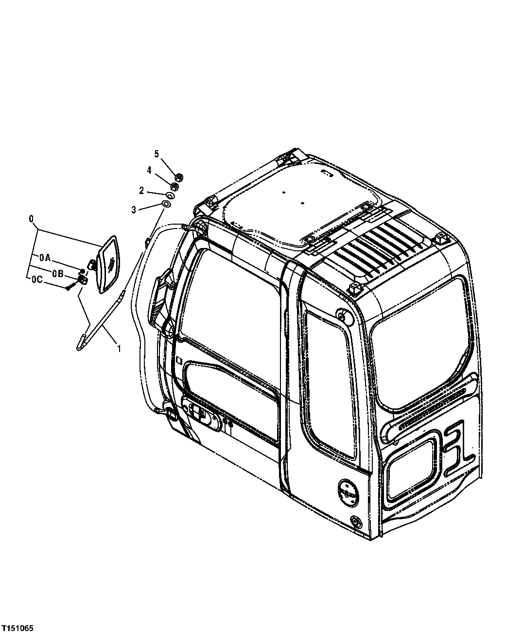 Left Rear View Mirror (Units Built Before June 2006)
