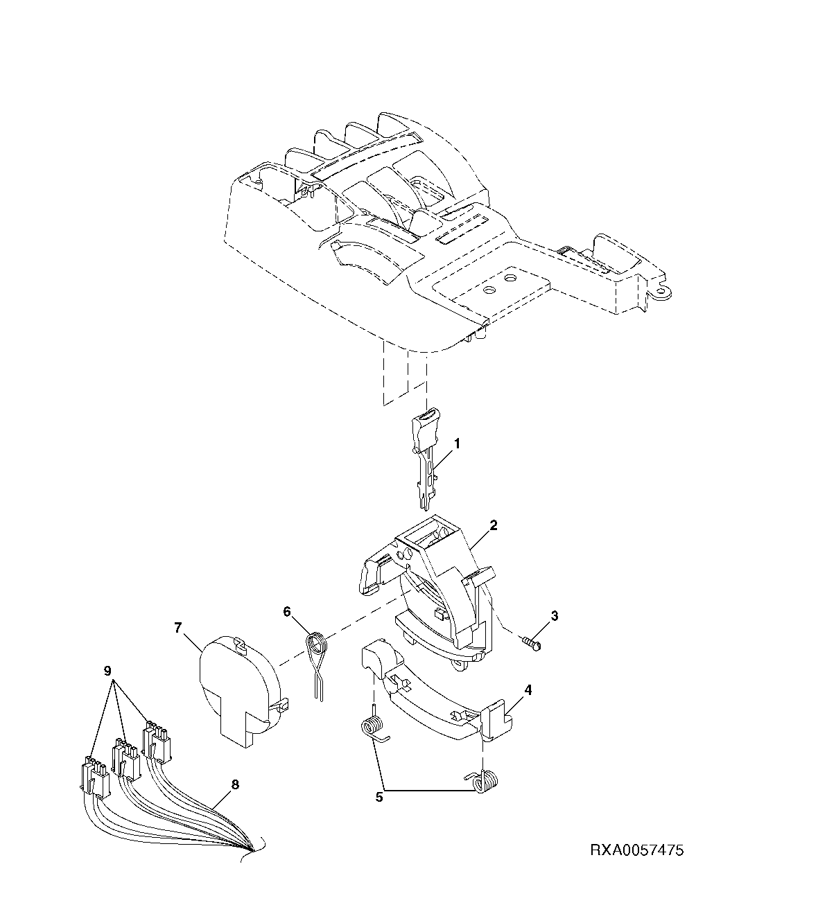 SELECTIVE CONTROL LEVERS 1,2 AND 3 (ARMREST)