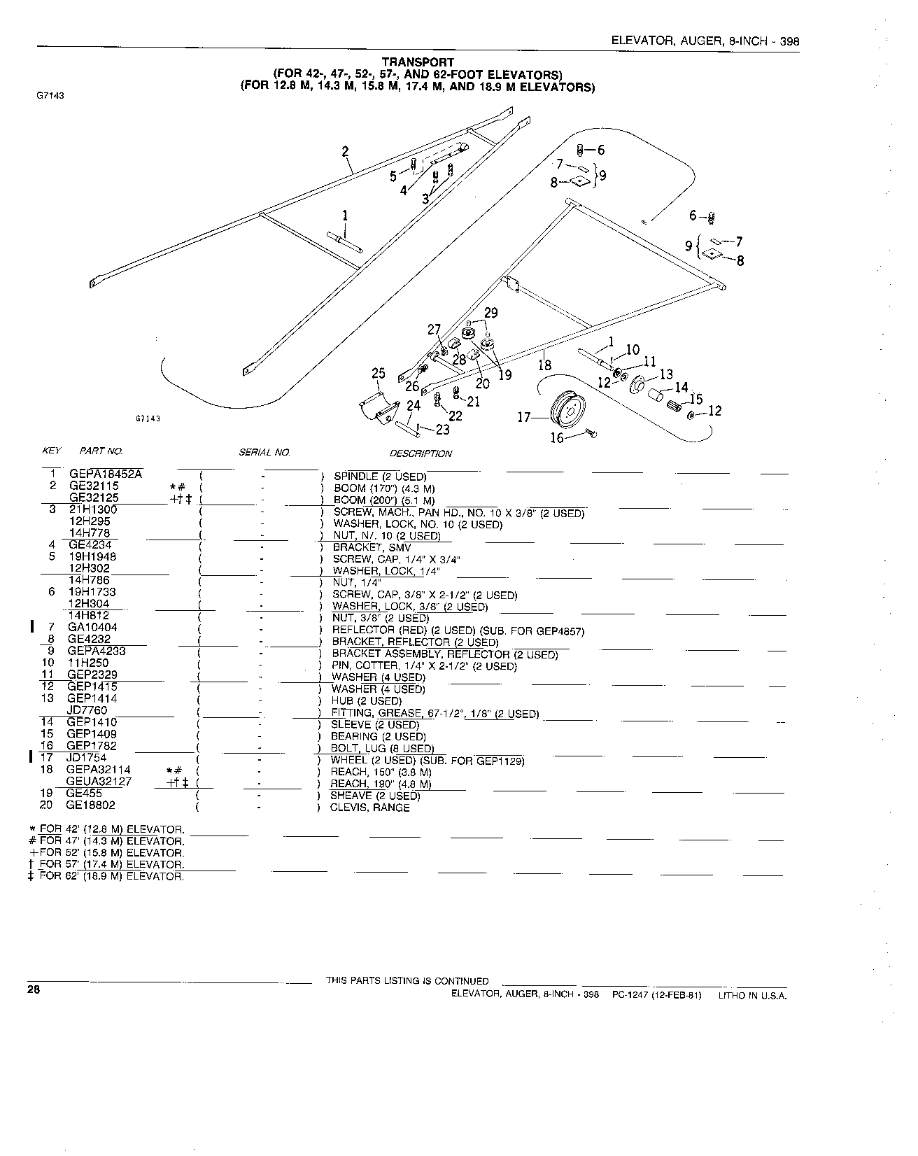 TRANSPORT (42, 47, 52, 57, 62 FOOT)