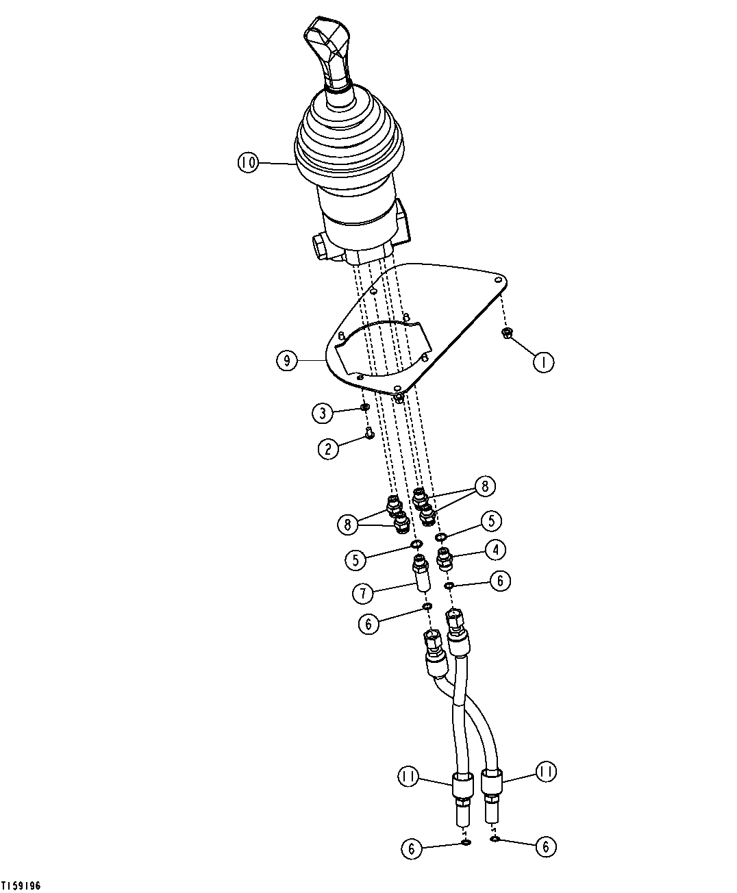 Single Lever Pilot Controller Mounting (585701 - )