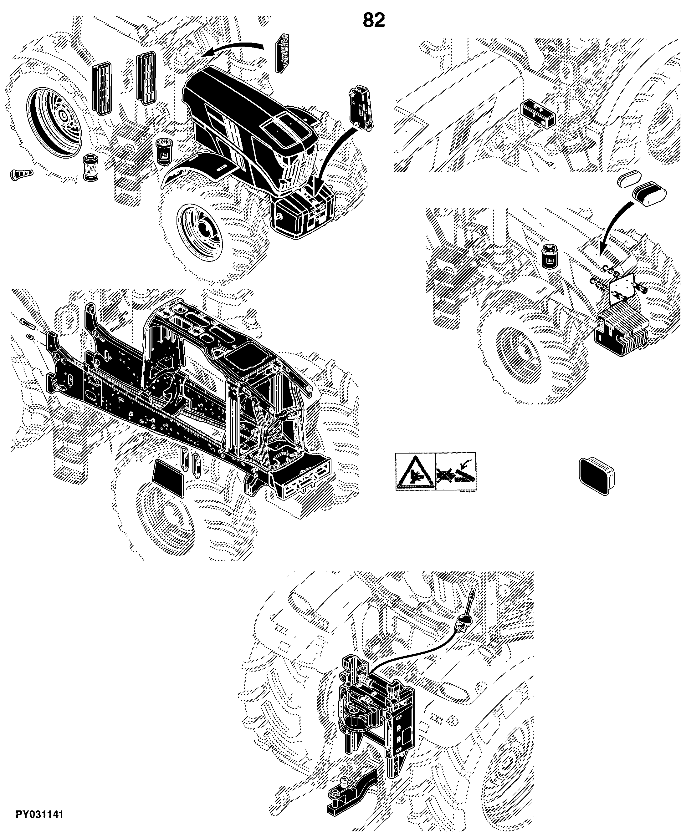 6150R Tractor (Europe Edition, Engine SN: 6068RXXXXXX)(Interim Tier 4)