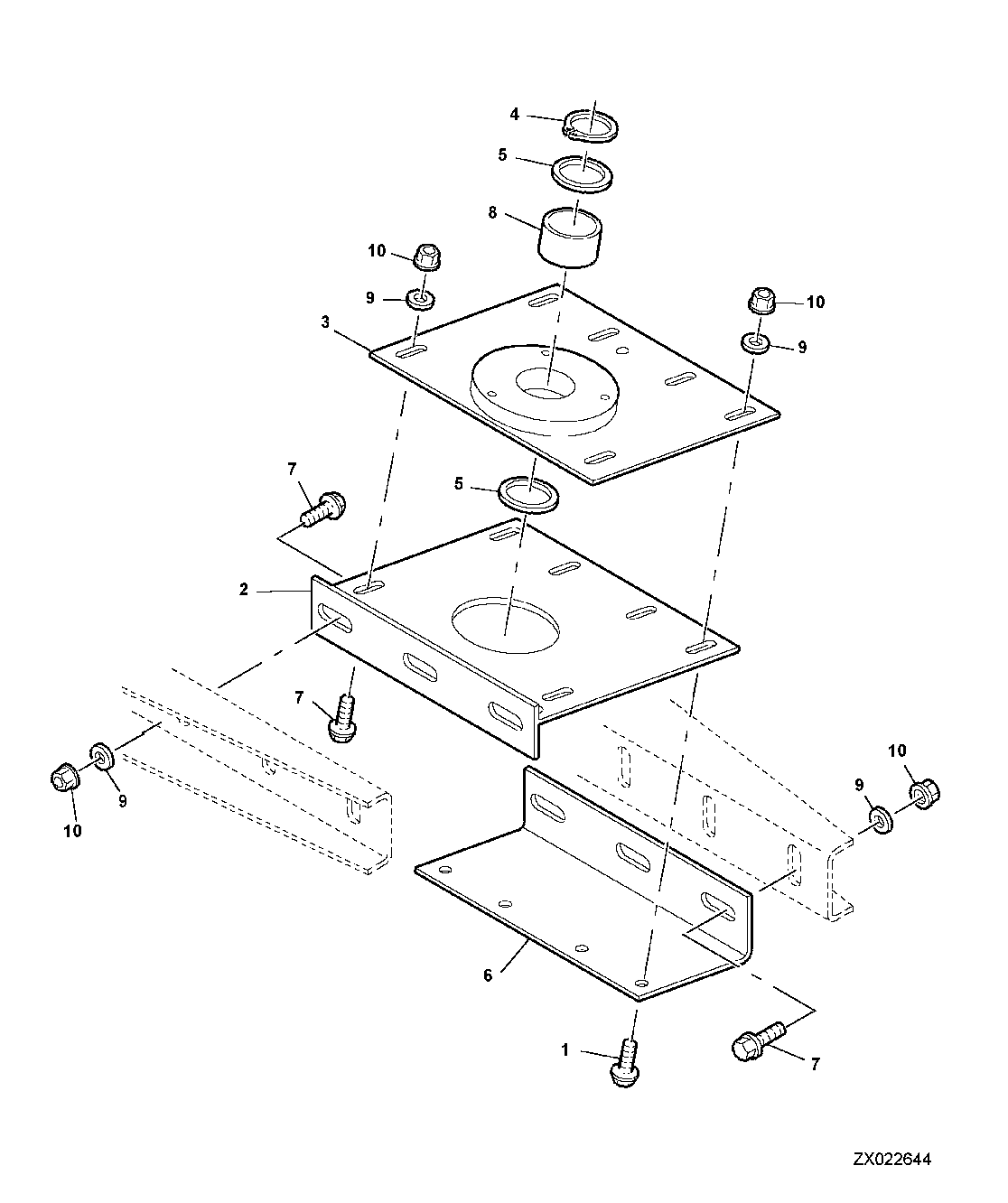 HORIZONTAL UNLOADING AUGER HUB SUPPORT AND SWITCH