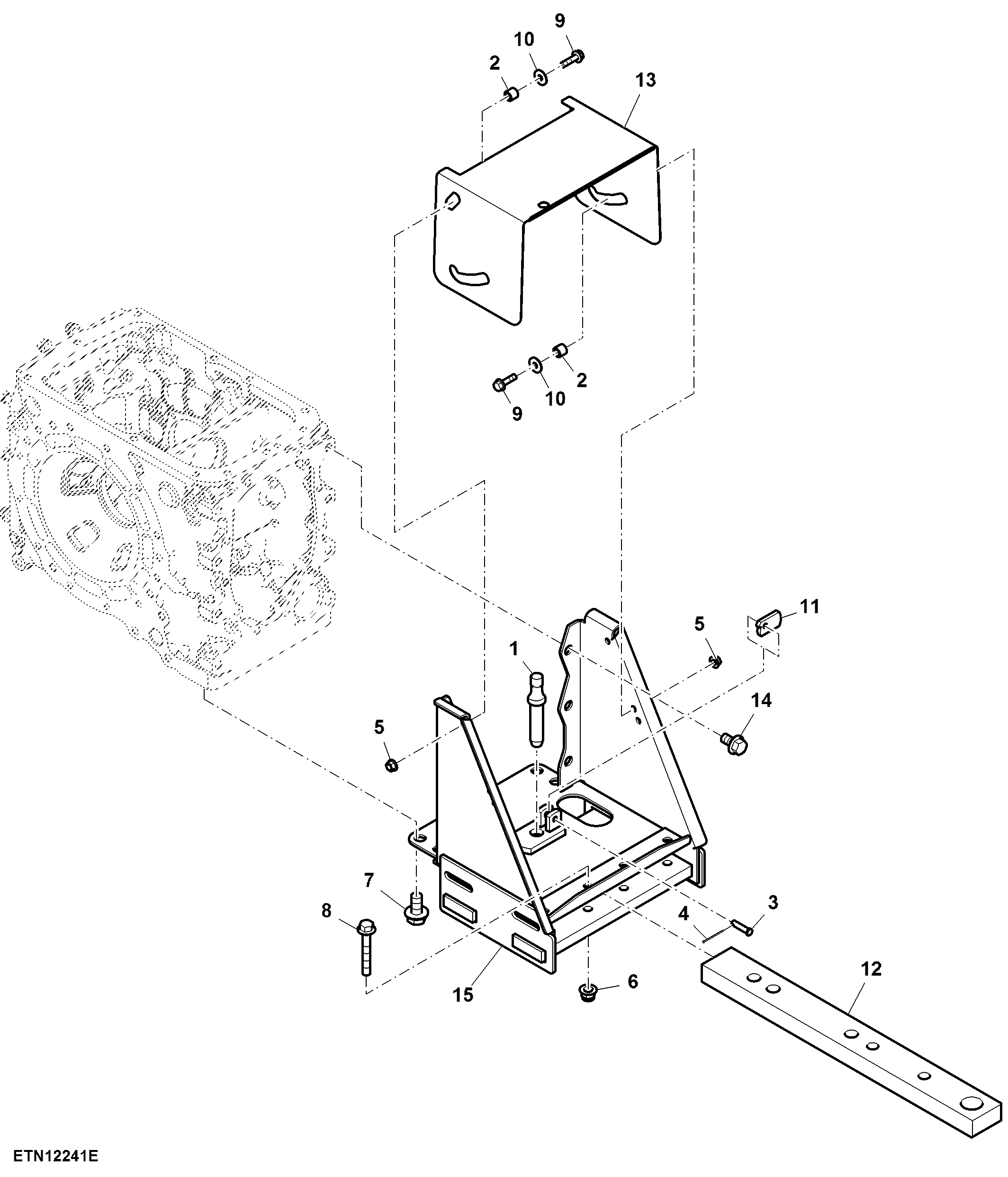 Swinging Drawbar and PTO Shield, W/O Hammerstrap