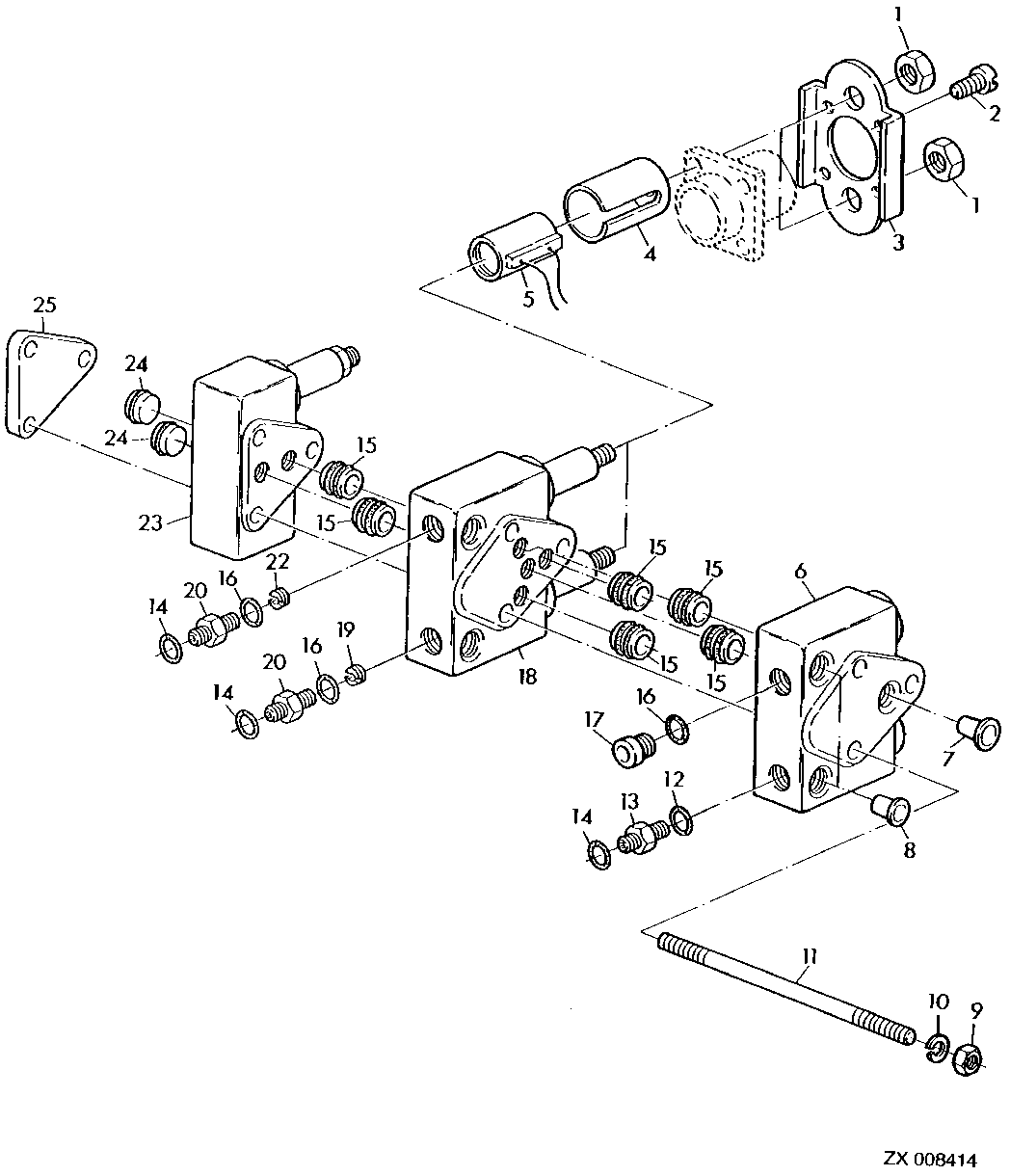 VALVE BLOCK, CUTTING PLATFORM PARALLEL ADJUSTMENT