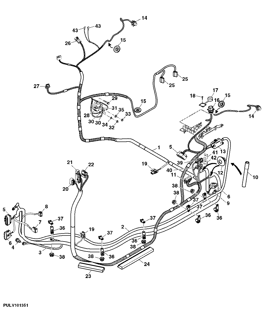 Cab Wiring Harness, SyncShuttle™ PTE ( - XXXXXX)