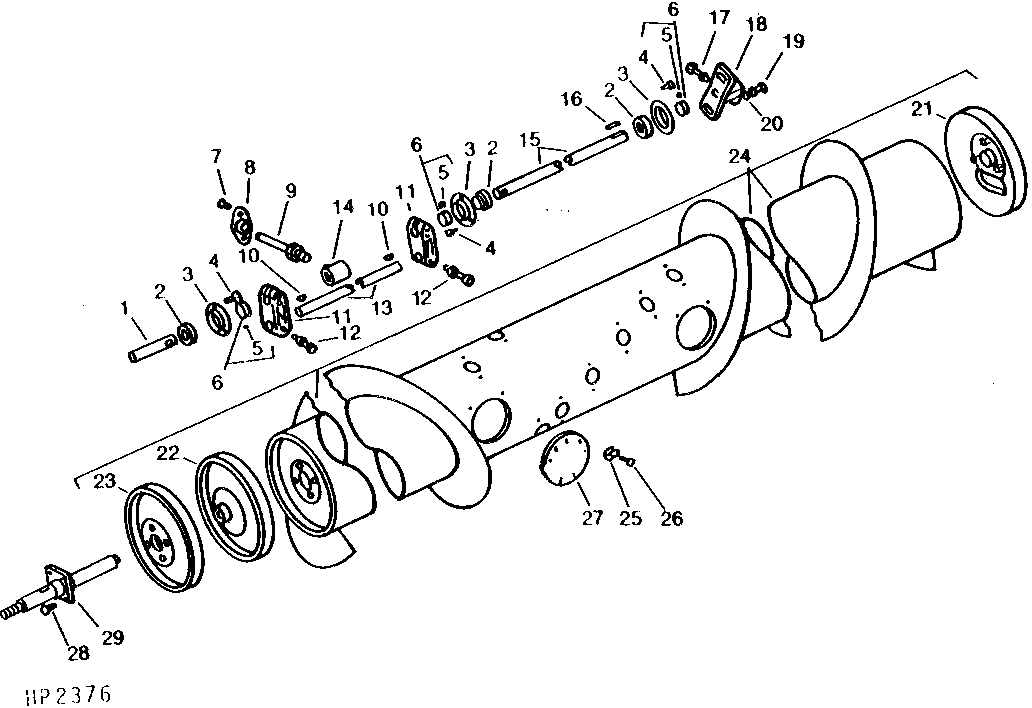 PLATFORM AUGER, SHAFTS, AND FINGERS ( - 507050)