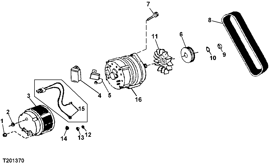 ALTERNATOR,VOLTAGE REGULATOR AND ALTERNATOR BELT