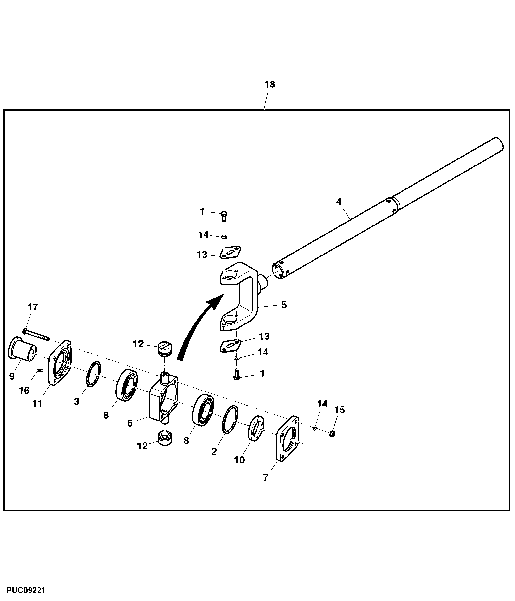 Shaft and Pulley Drive, JD3029 Engine Version