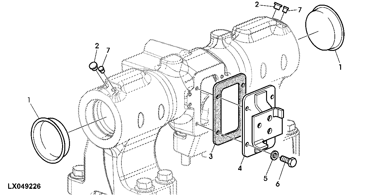 PLUGS FOR ROCKSHAFT SUPPORT (WITHOUT ROCKSHAFT)