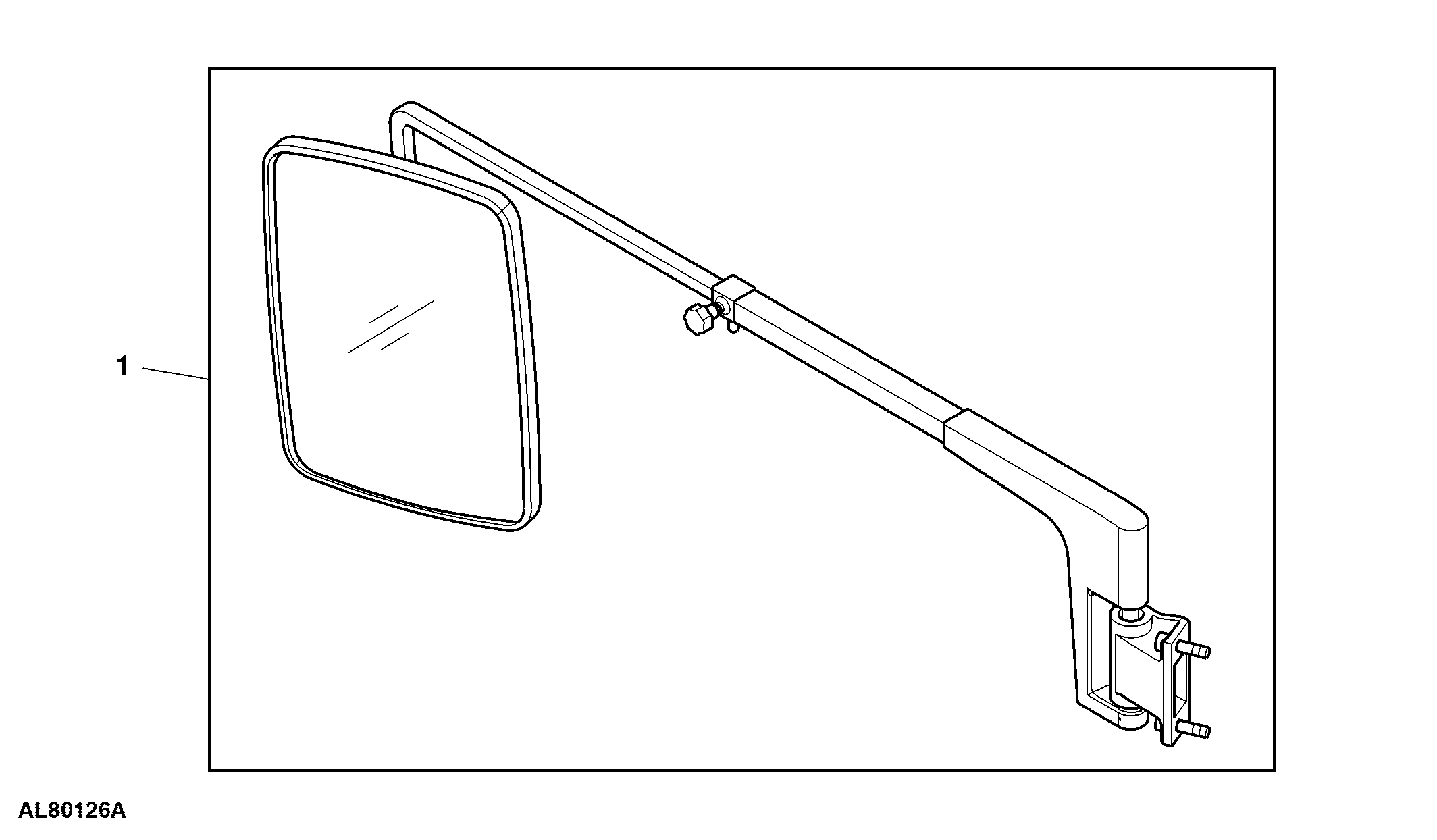 Attachment, Rear-View Mirror, Telescopic, LH