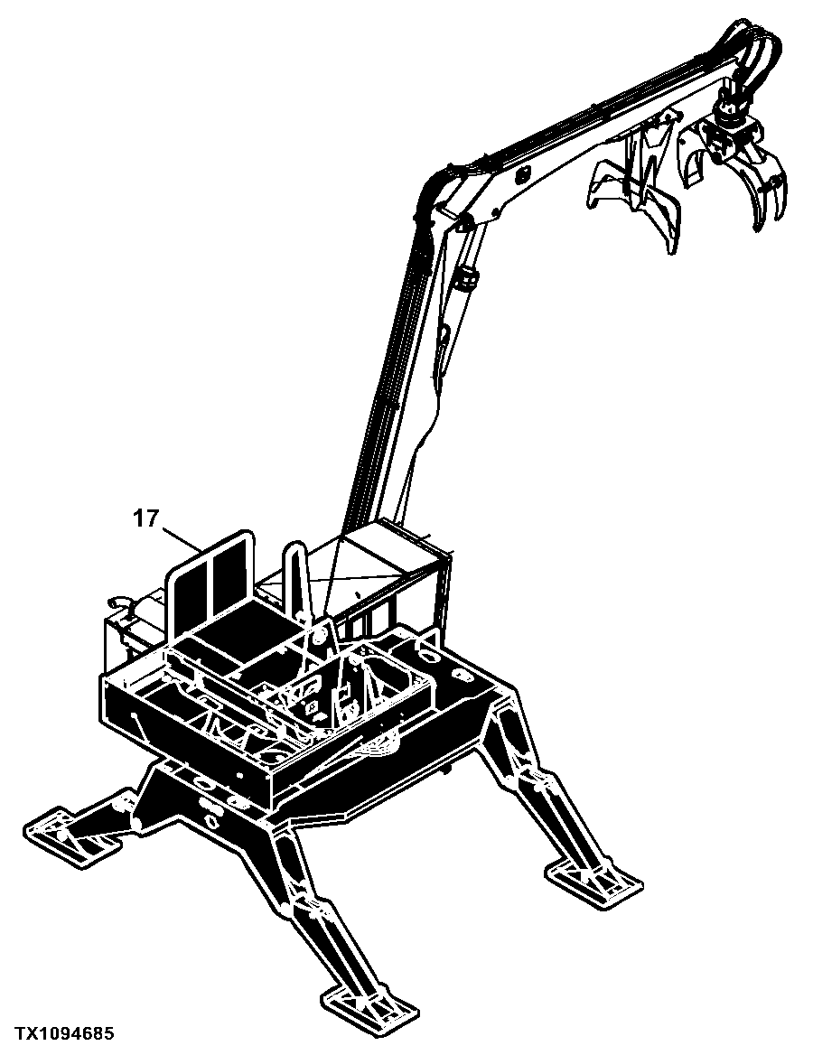 335D Knuckleboom Log Loader (PIN: 1T0335DX_ _C184061- )
