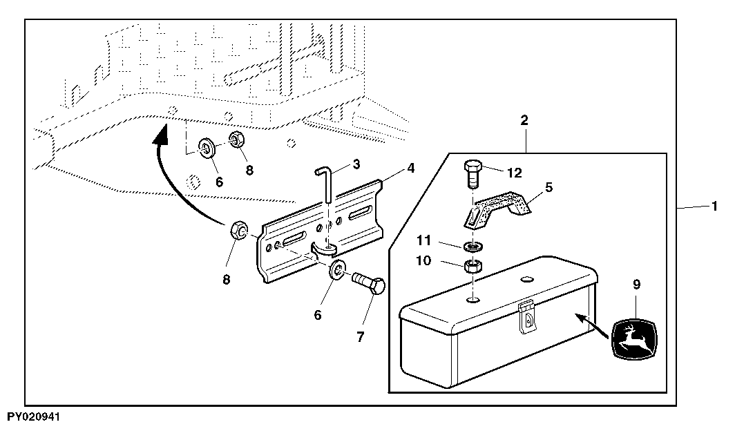 TOOLBOX (FLOOR PLATE, R.H. SIDE, FIELD INST. - KIT)