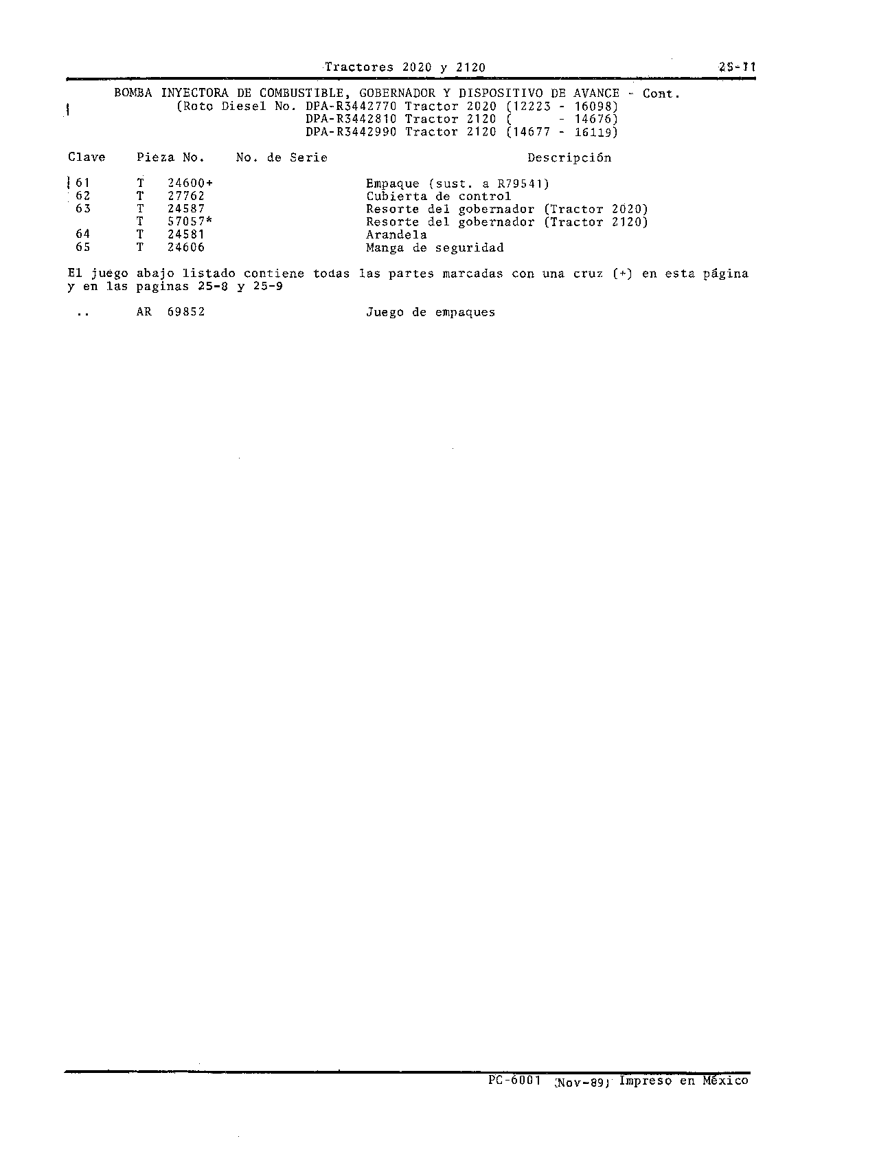 Bomba Inyectora de Combustible Roto Diesel (Continued)