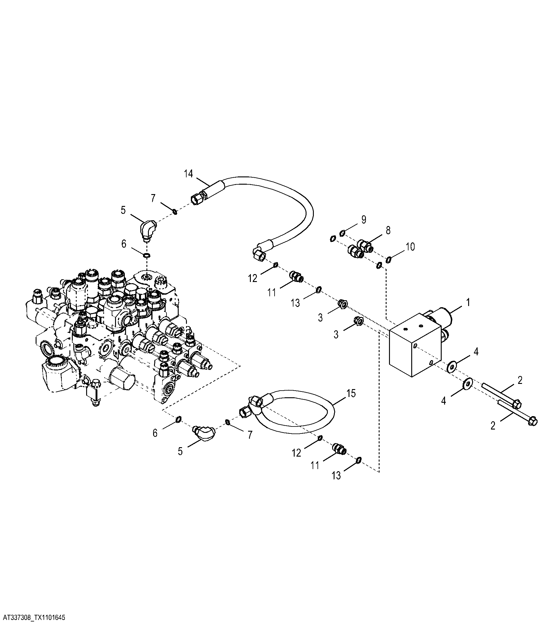 Pin Disconnect Valve Hydraulic Lines (Z-Bar) ( - 649772)