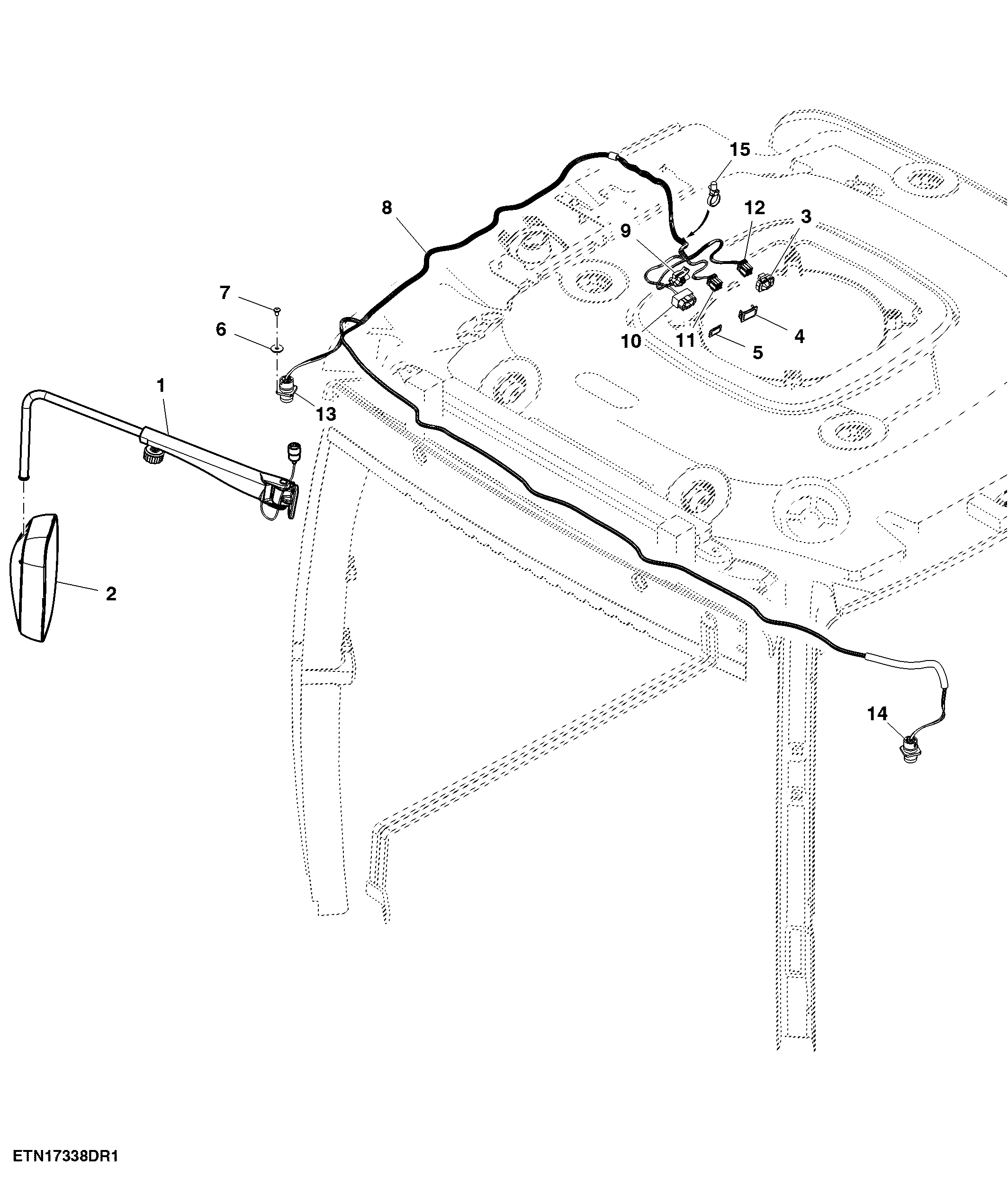 Fixed External Mirror, Power, RH ( - 119999)