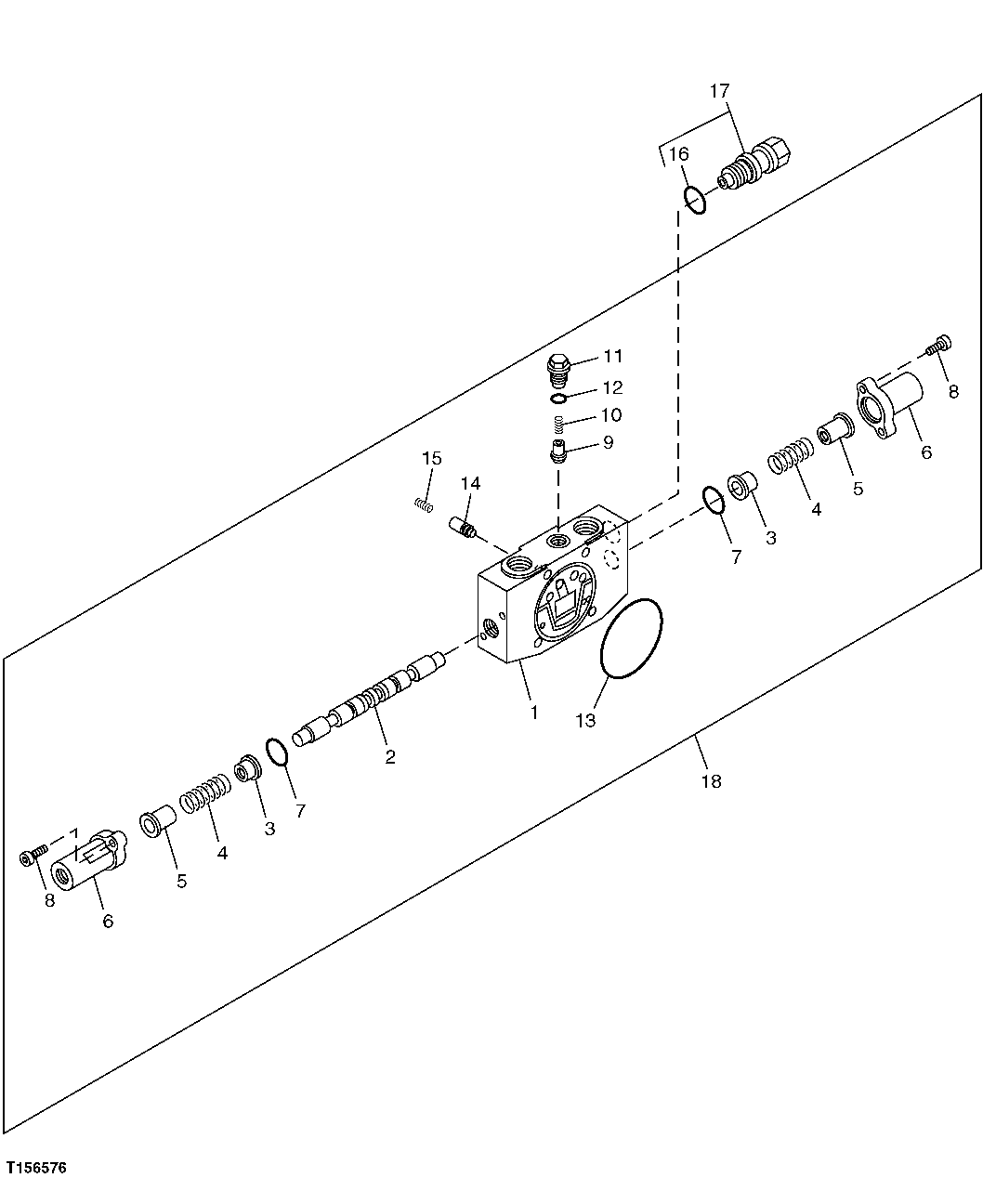 Boom Swing Flow Control Valve Components Section