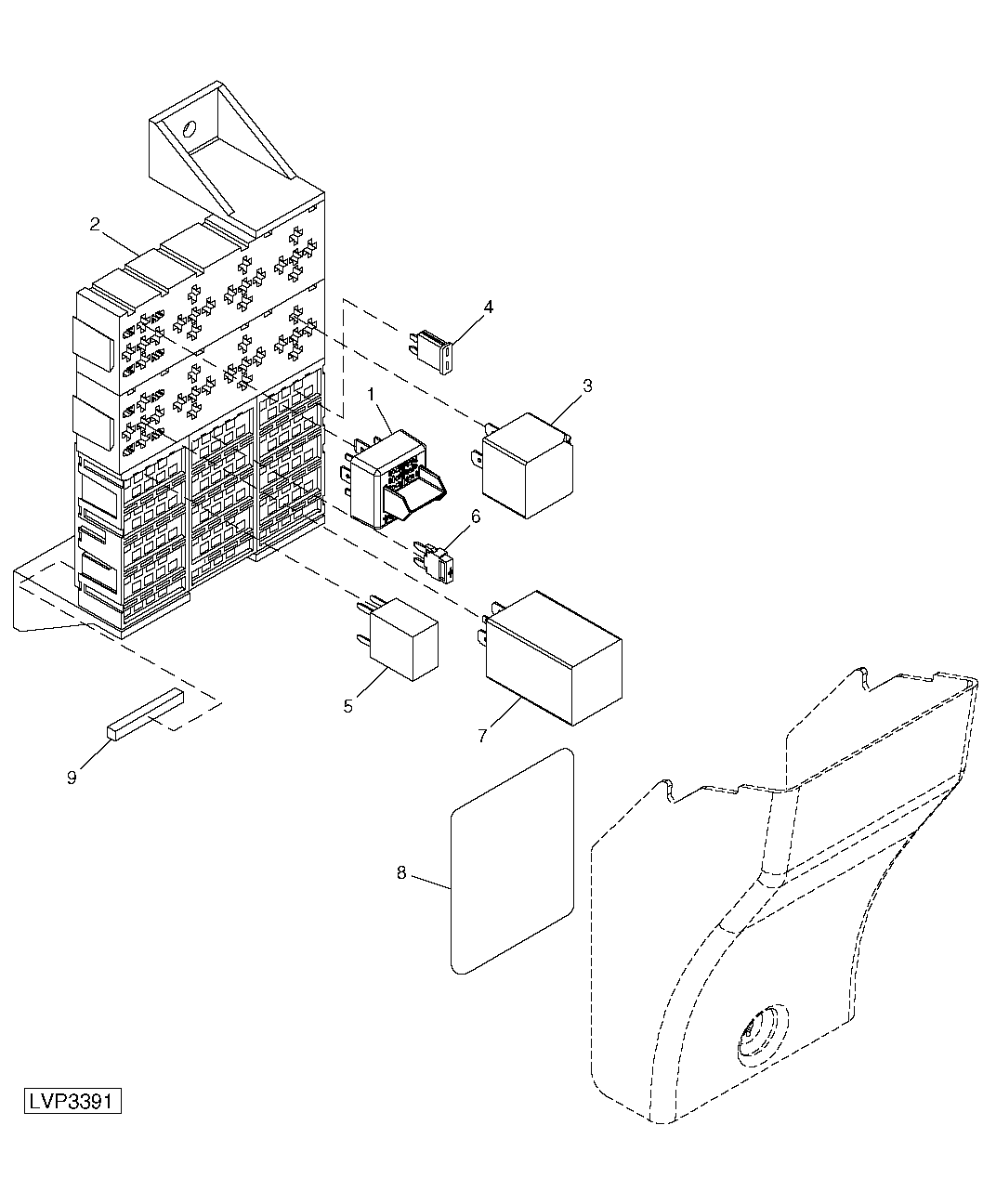 Fuses And Relays (With CAB/Isolated Open Operator Station) ( - 420000)