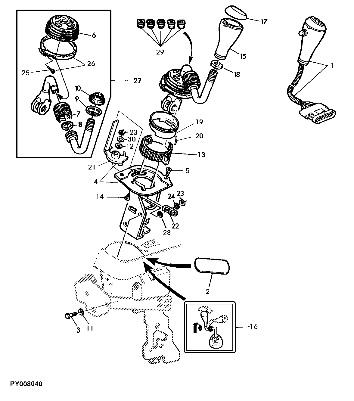 SWINGAWAY MULTI-FUNCTION LEVER (CONSOLE INTEGRATED)