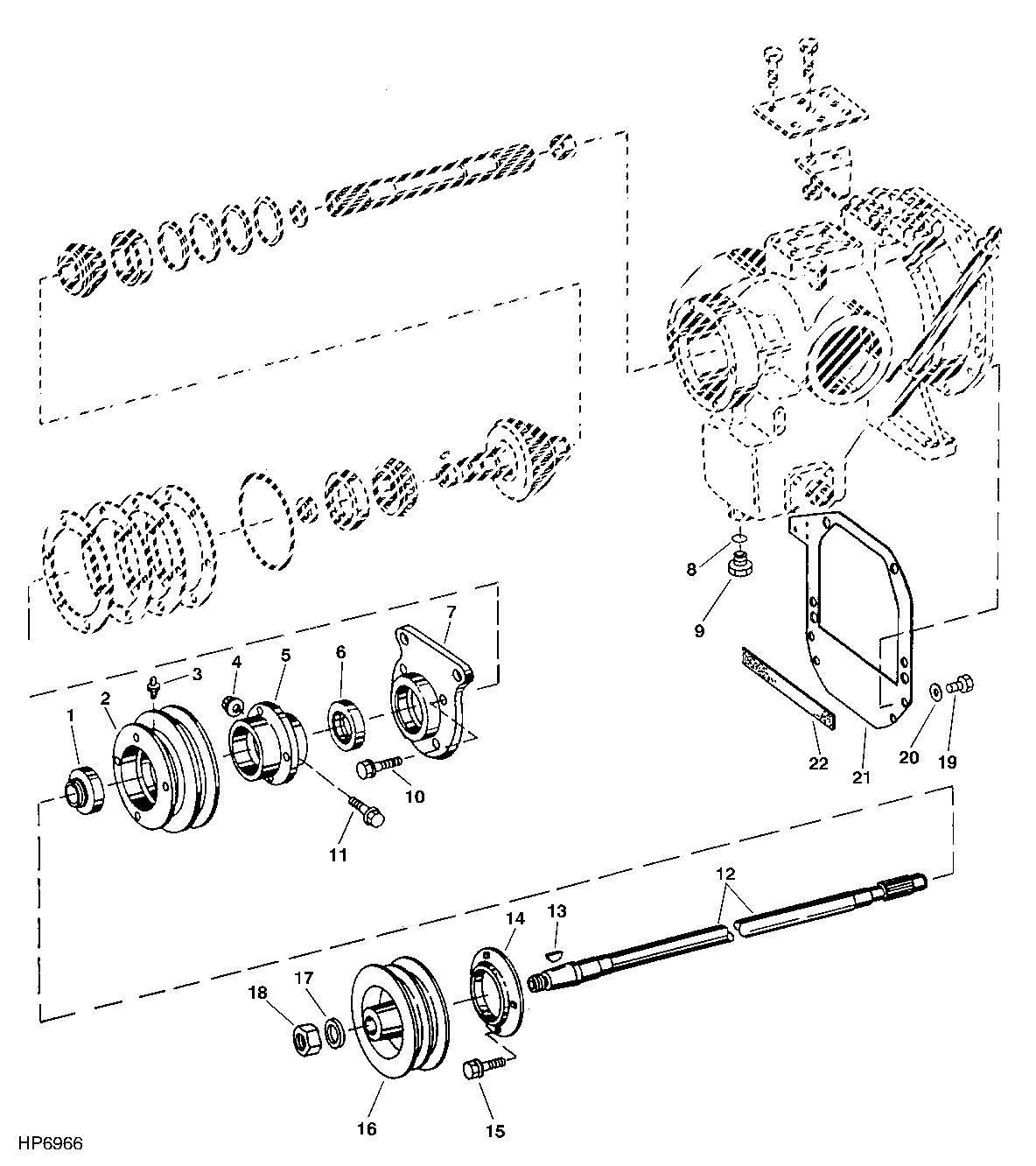 ENGINE GEARCASE (STRAW CHOPPER, UNLOADING AND SEPARATOR DRIVE GEAR)