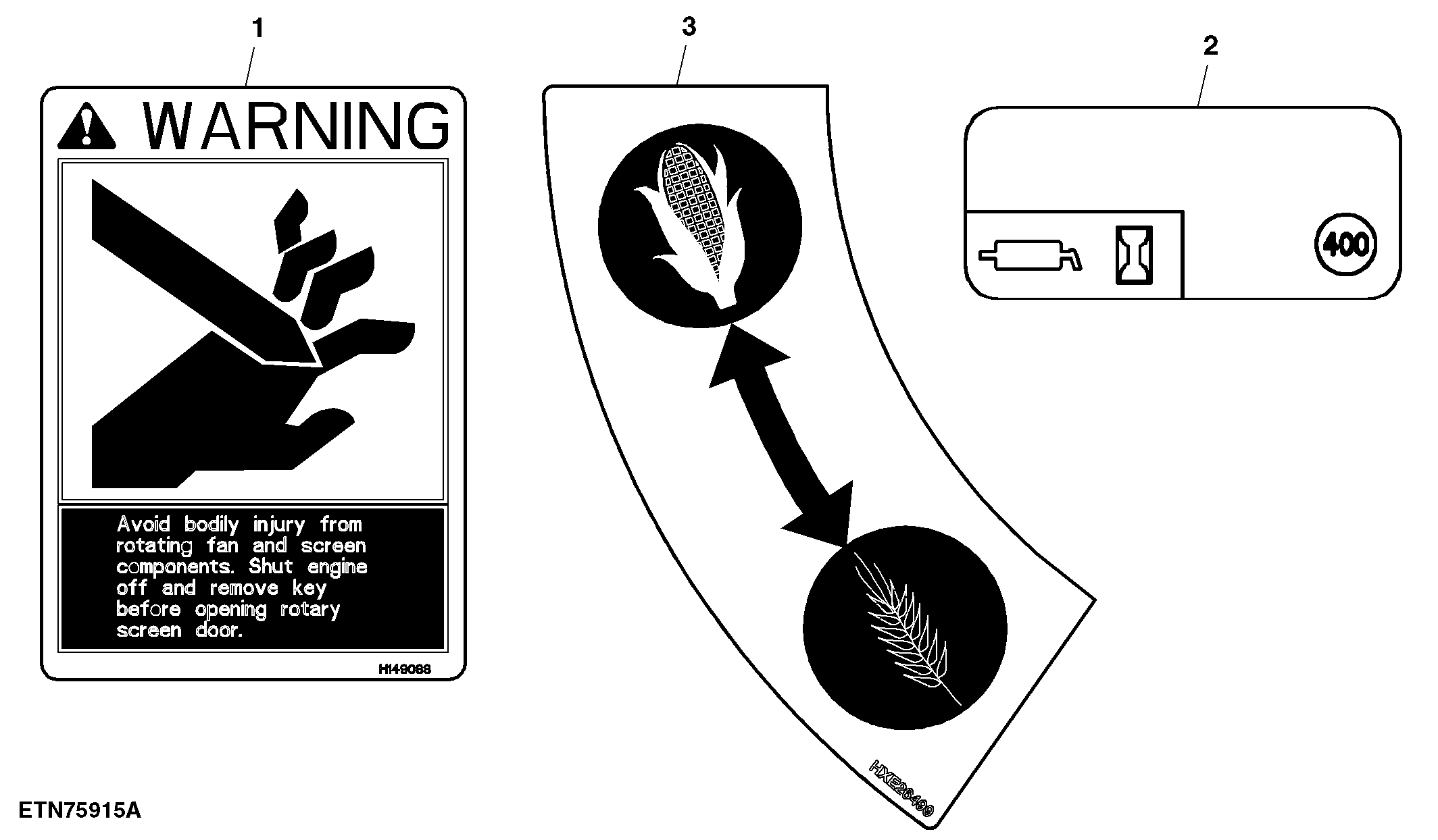 Separator Decal, W/ Rethresher, English