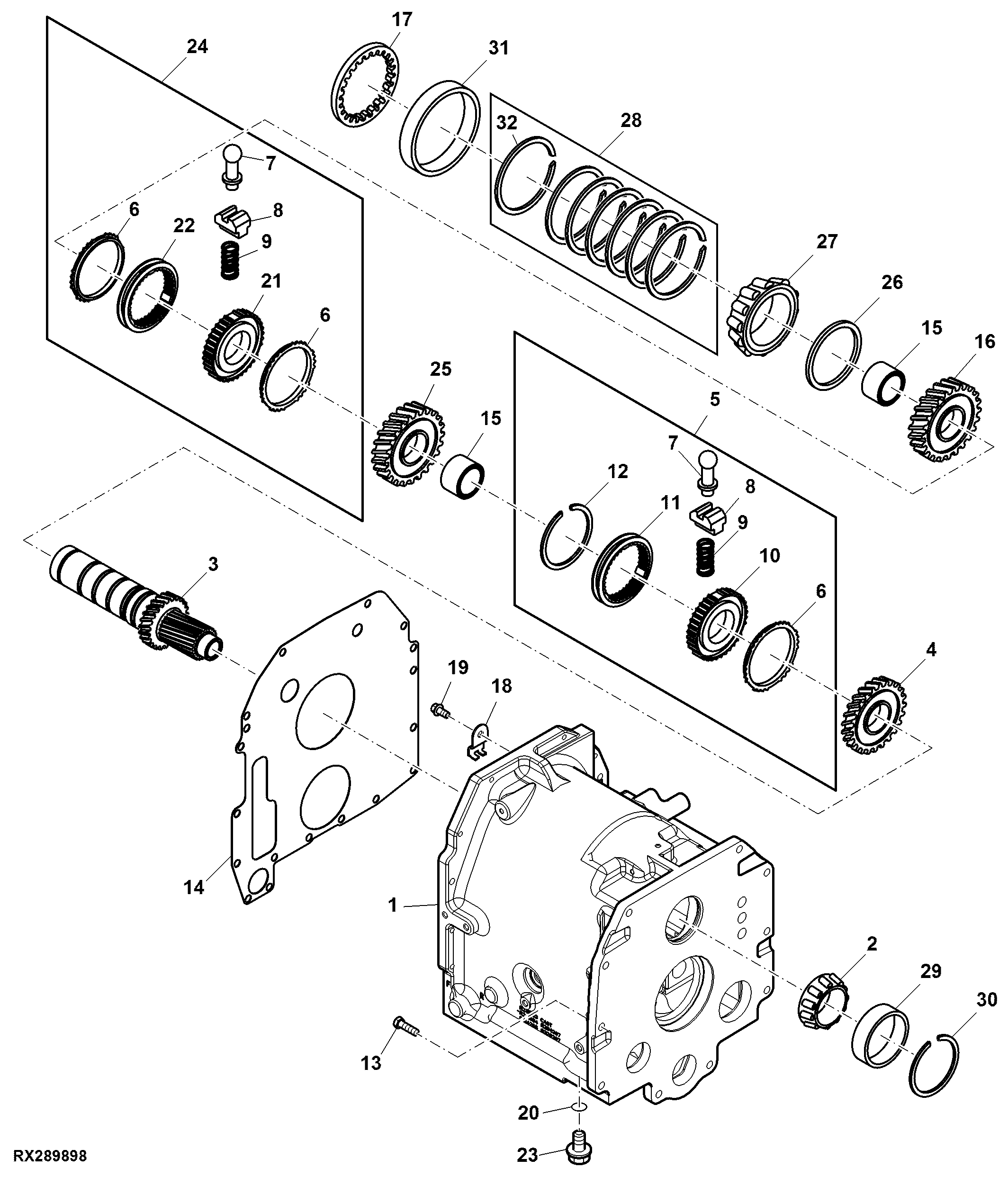 Range Box Input Shaft, PowrQuad™, 40 km/h, 50 km/h