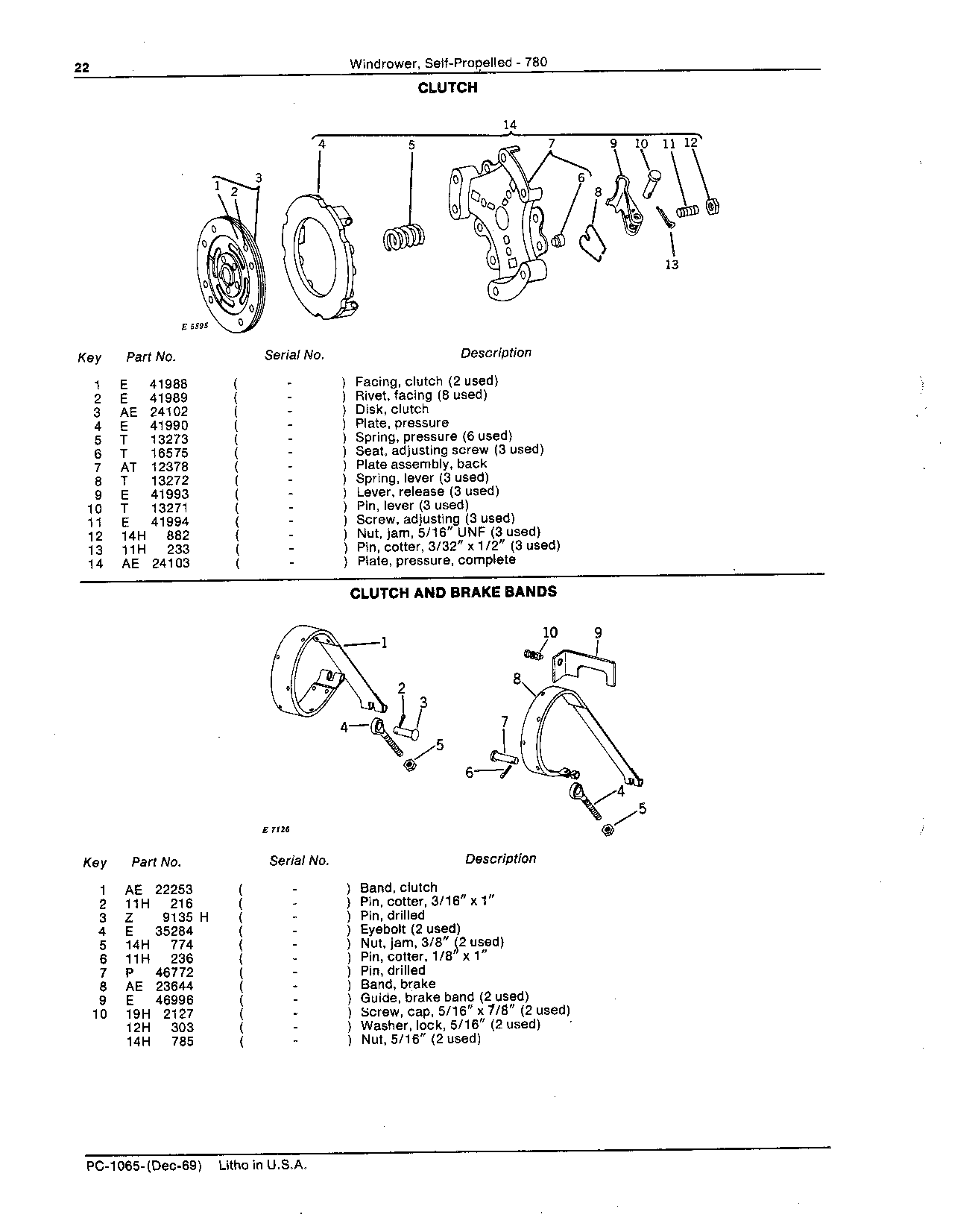 Brake and clutch bands
