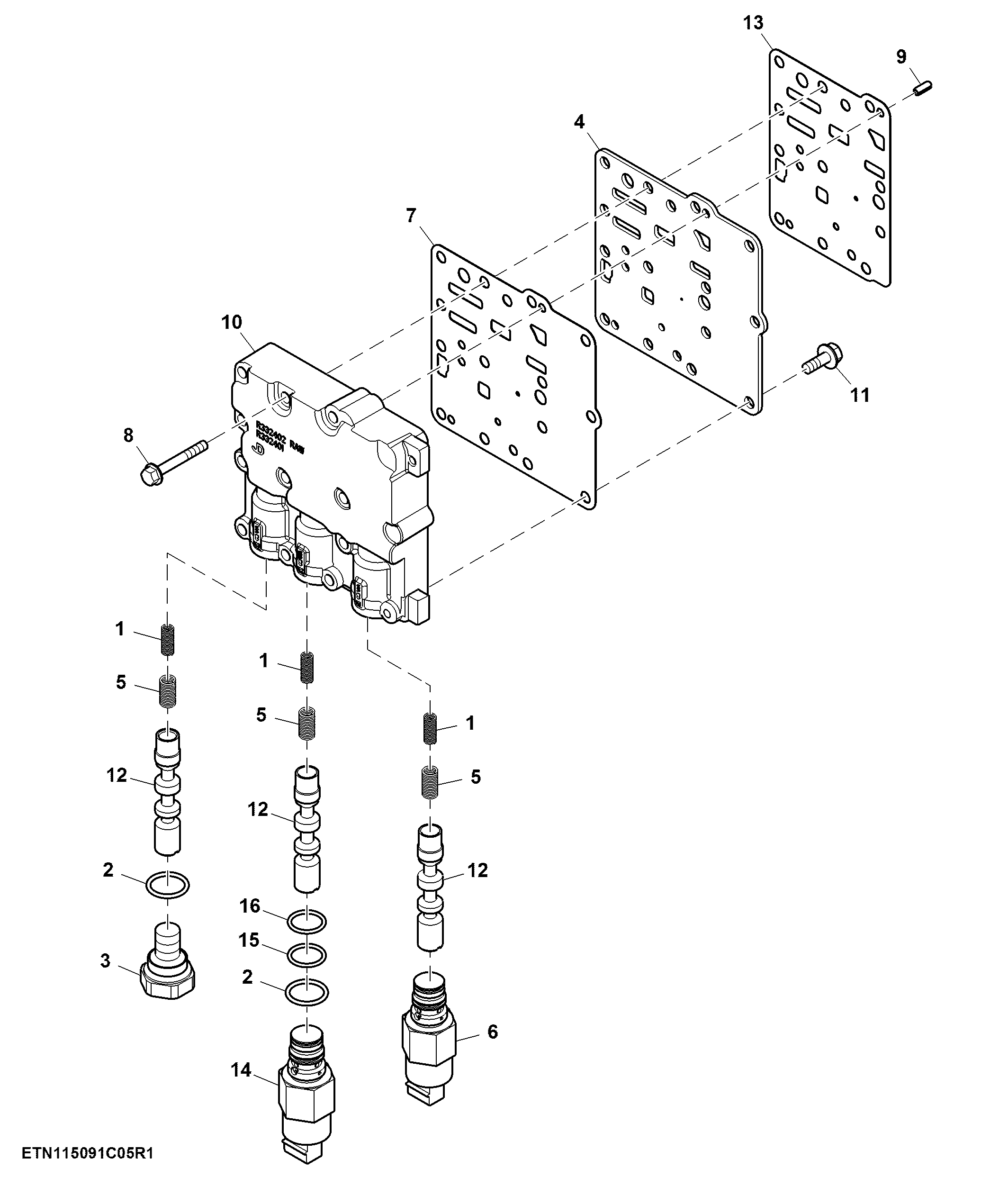 Valve Housing, 4-Speed, Electrically Operated, CommandQuad™ Transmission