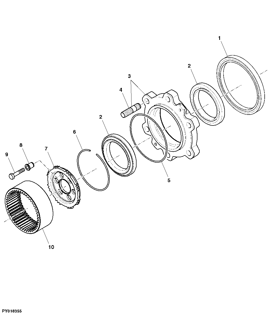 4WD WHEEL HUB AND PLANETARY REDUCTION GEARS