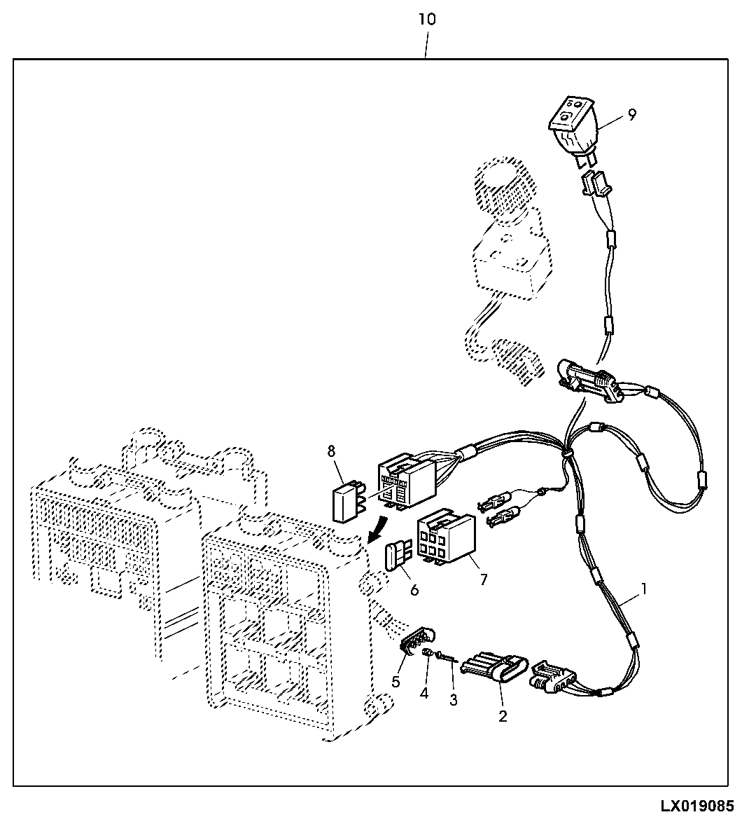 FIELD INSTALLATION KIT - WIRING HARNESS FOR FRONT PTO CONTROL