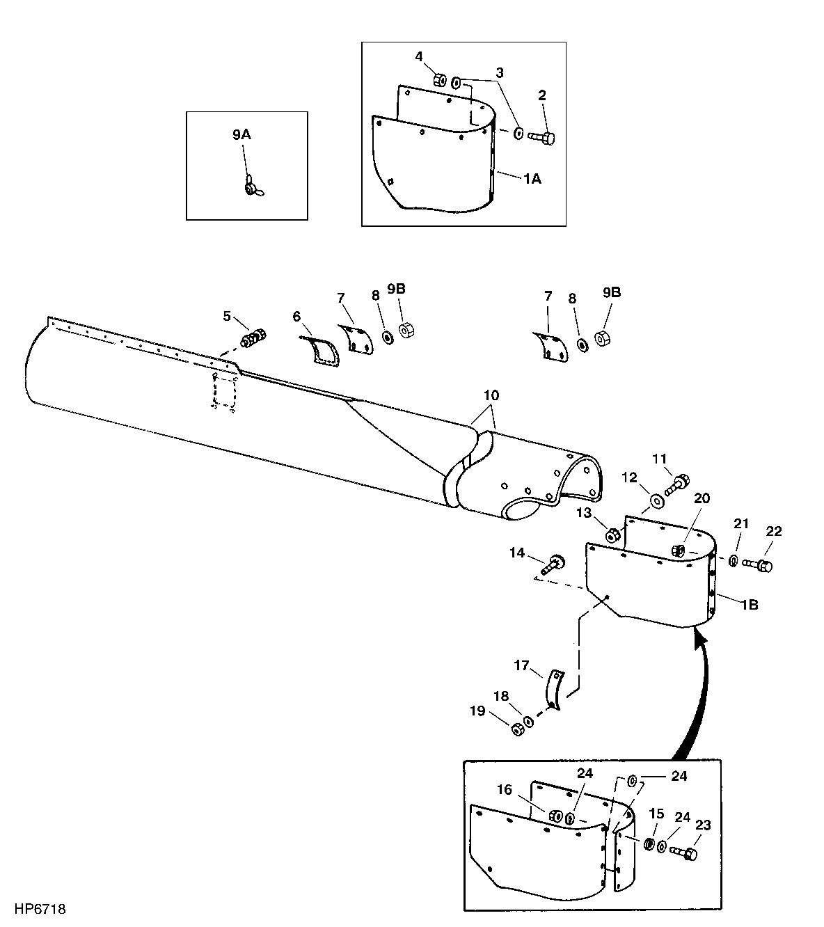 HORIZONTAL UNLOADING AUGER HOUSING (17 FT. AND 20 FT.)