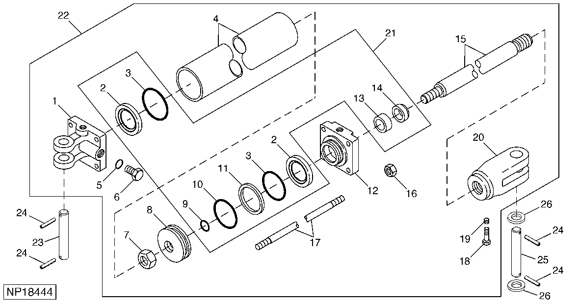 5" X 32" Hydraulic Cylinder (Wing Fold) (2001 - )