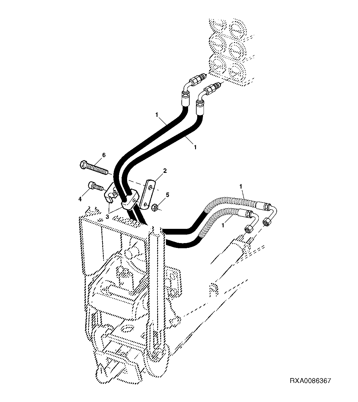 PICK-UP HITCH HYDRAULIC HOSES (EUROPEAN VERSION)