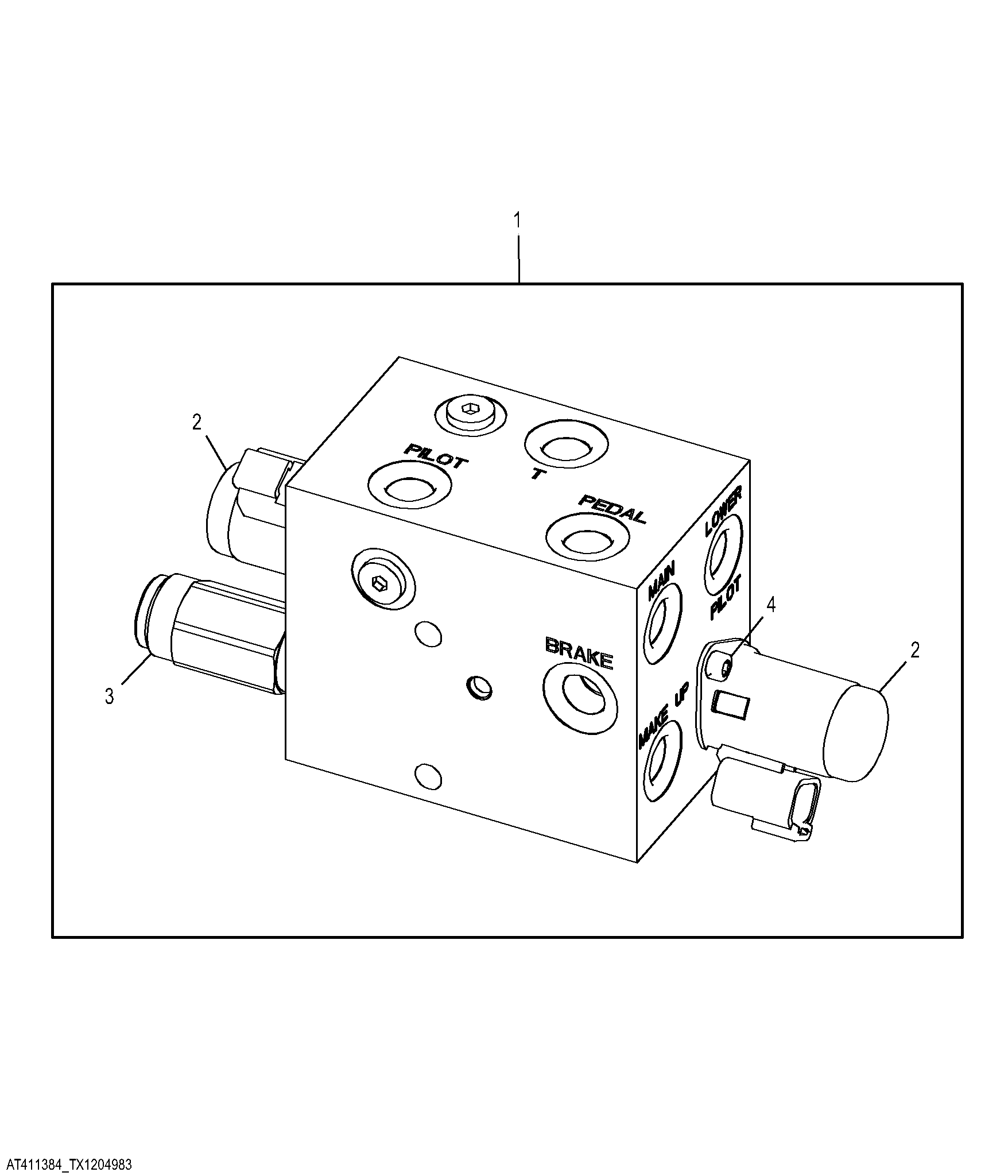 Pilot Shutoff Valve Components (Circle Saw with Mobile Hydraulics)
