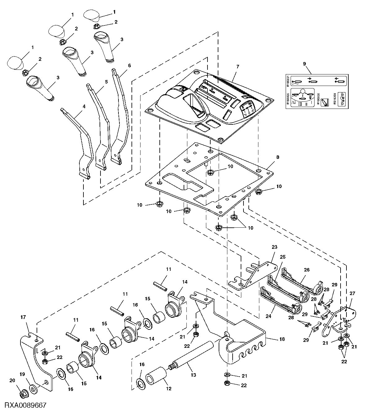 SELECTIVE CONTROL LEVERS AND LINKAGE (3SCV)