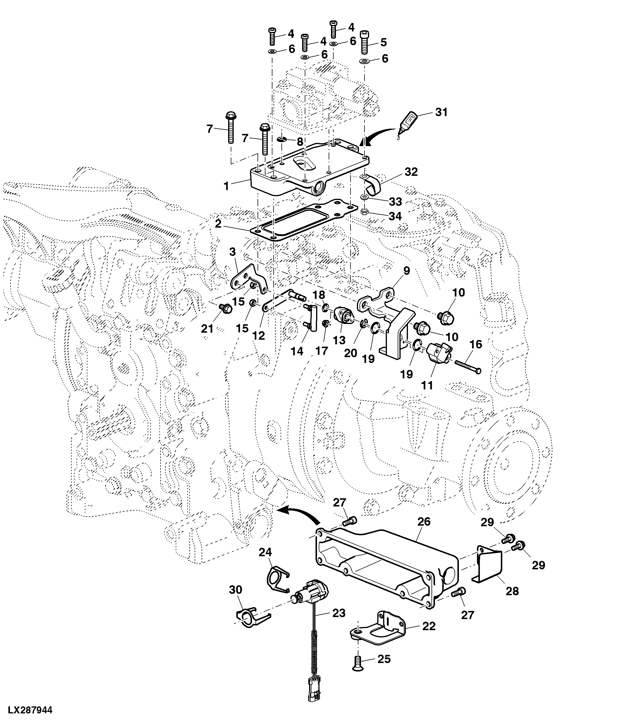 HITCH VALVE ASSEMBLY WITH ELECTRO - HYDR. HITCH