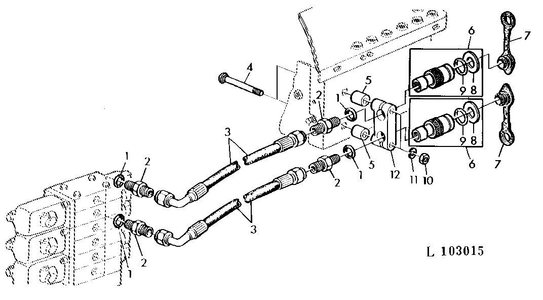 QUICK DISCONNECT COUPLERS - CENTER (SG2 CAB)