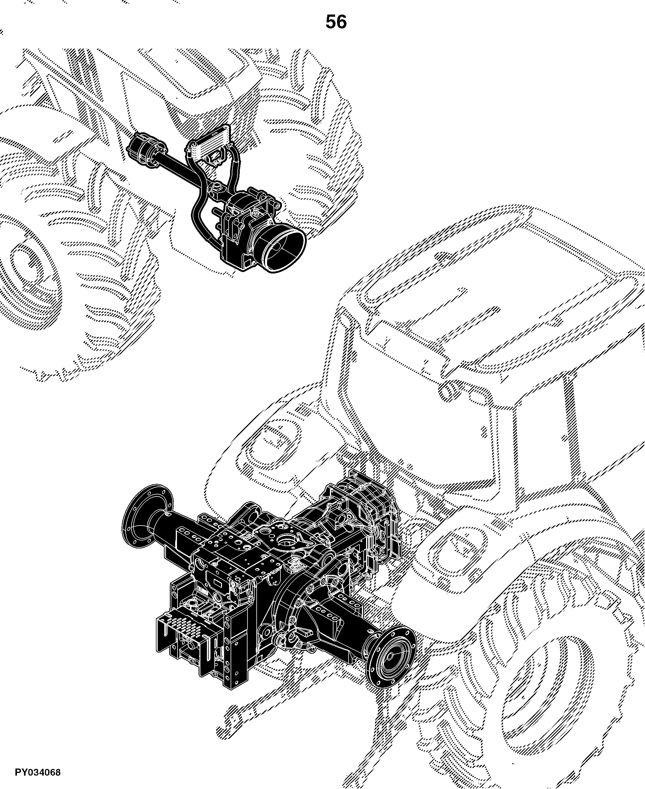 6105M Tractor (Europe Edition, Engine SN: 4045RXXXXXX)(Interim Tier 4)