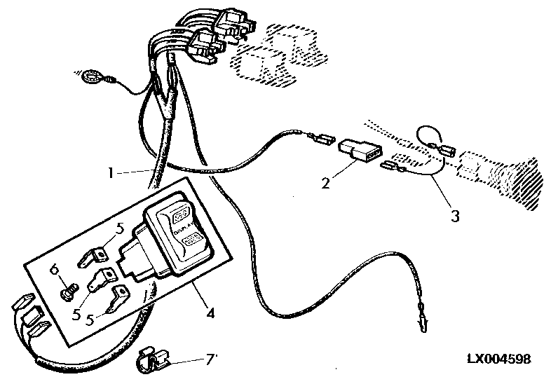 WIRING HARNESS/SWITCH FOR INTERCHANGEABLE PTO WITH DIGITAL TRACTORMETER
