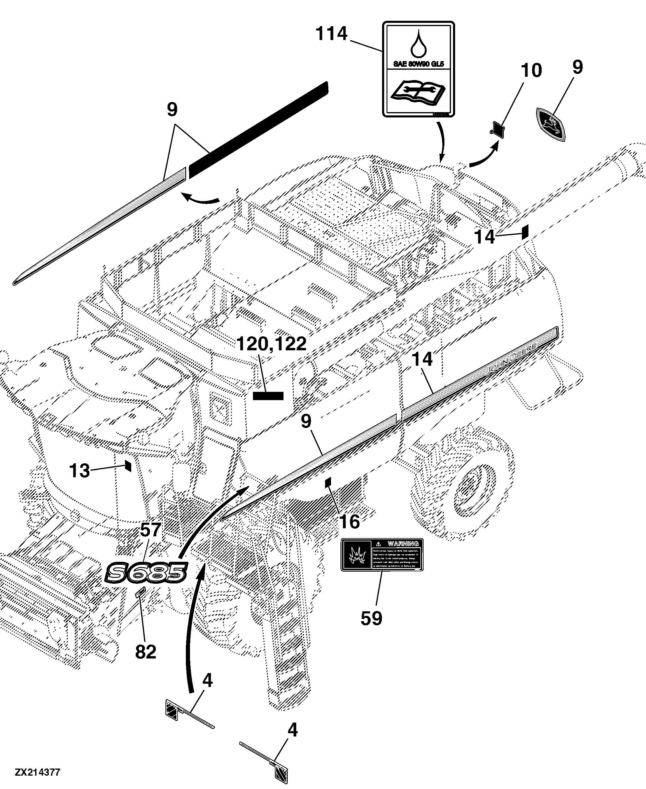 80 Frame, Miscellaneous Combine S685 - MY15