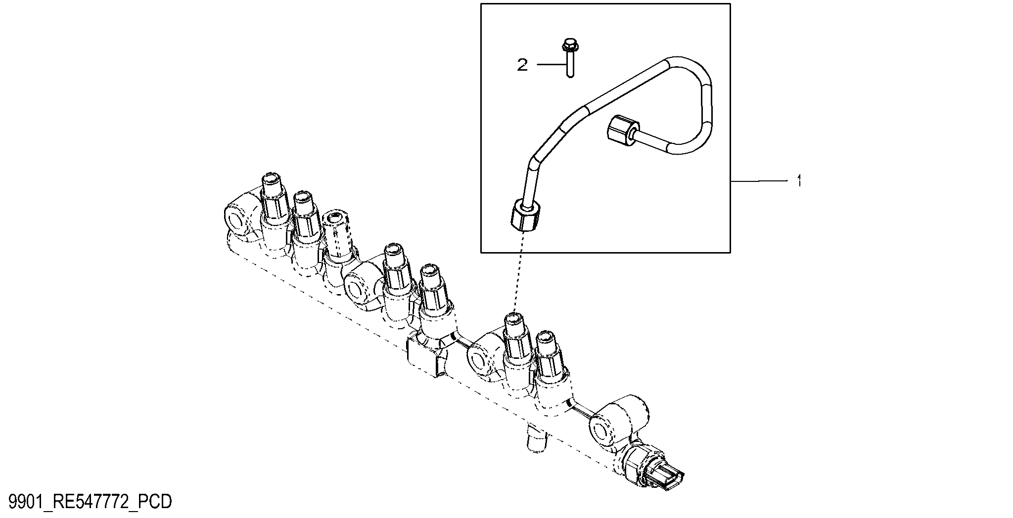 9901 Kit, High Pressure Fuel Line