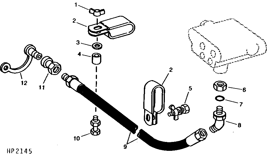 Reel Lift Hydraulic Hoses (Long Variable Feeder House) (600001 - )