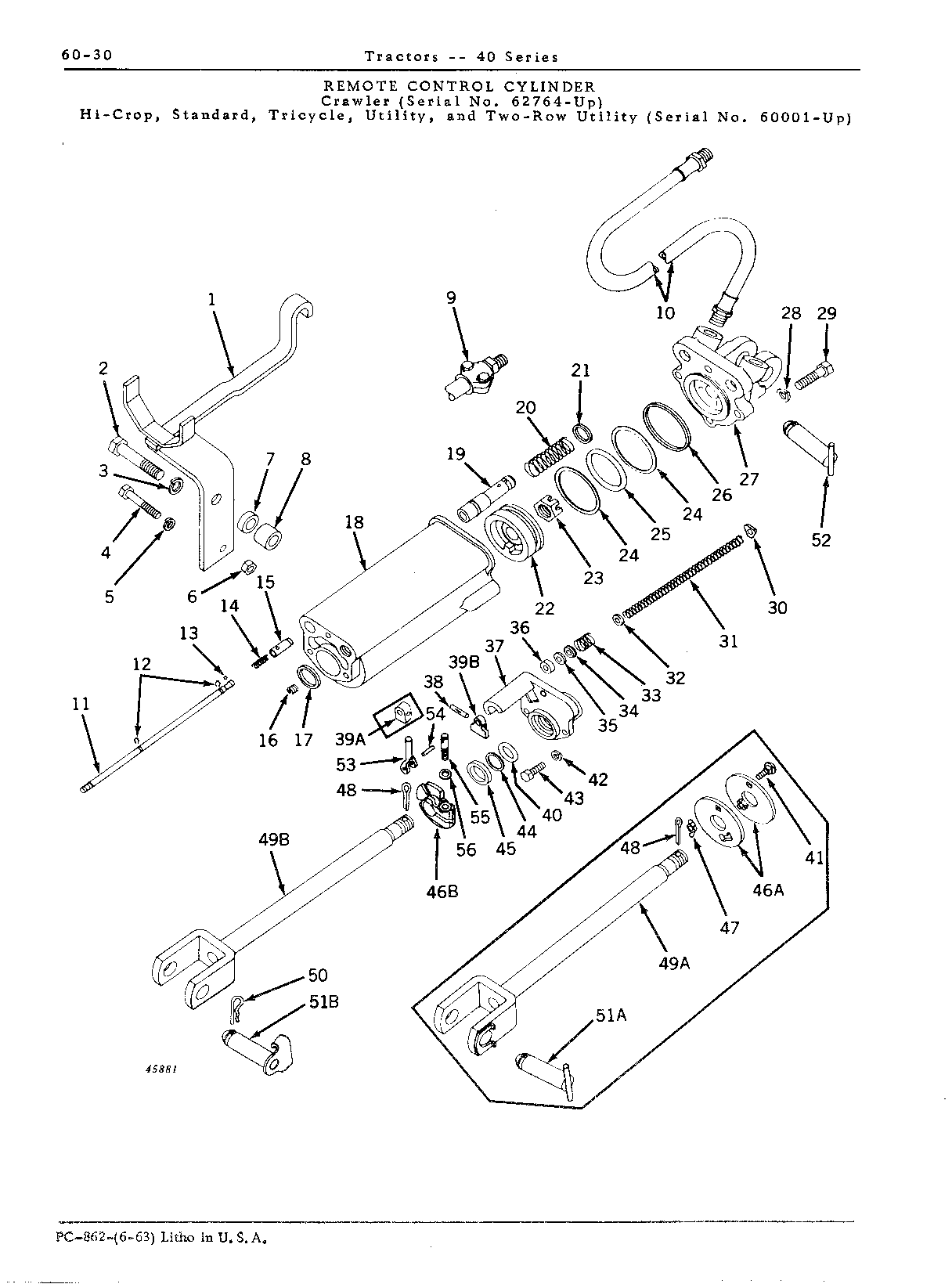 Cylinder, remote control (H, S, T, U, W)