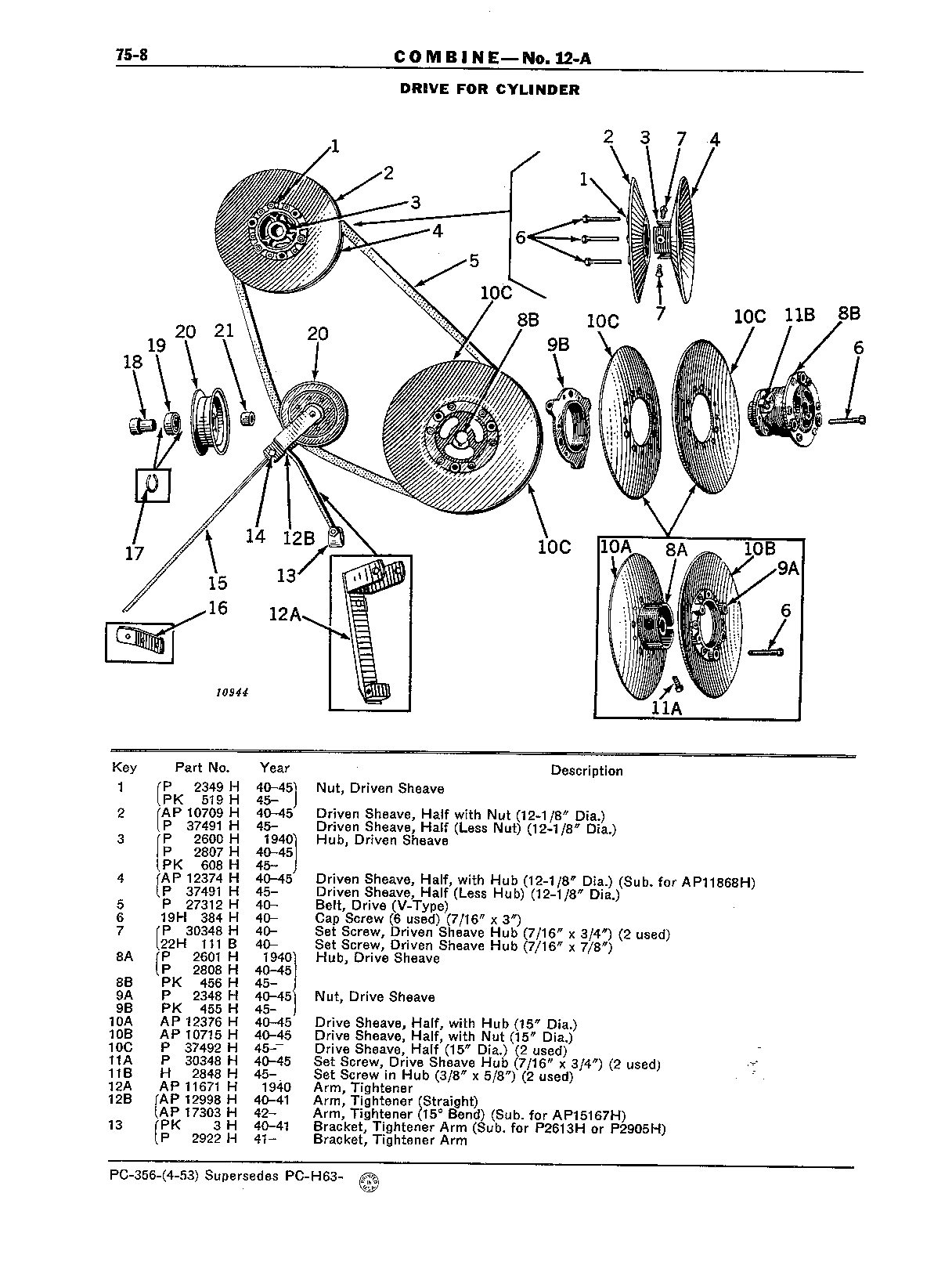 Section 75-Drive Belts, Drive Chain, and Tighteners (Continued)