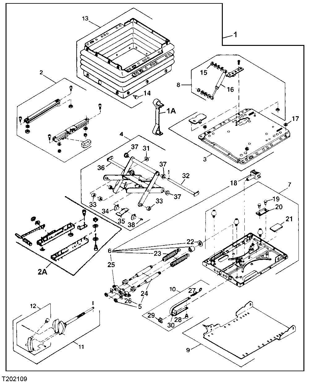 SEAT BASE, DUST COVER AND WEIGHT ADJUSTER ASSEMBLY