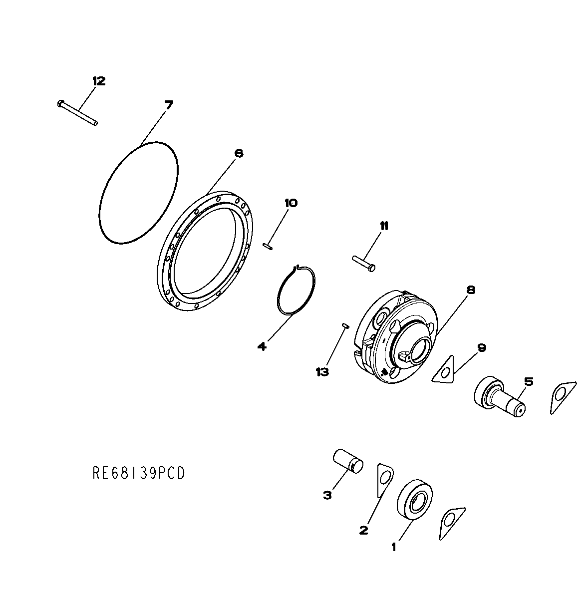 RE68139 Inboard Planetary Final Drive 4.800:1