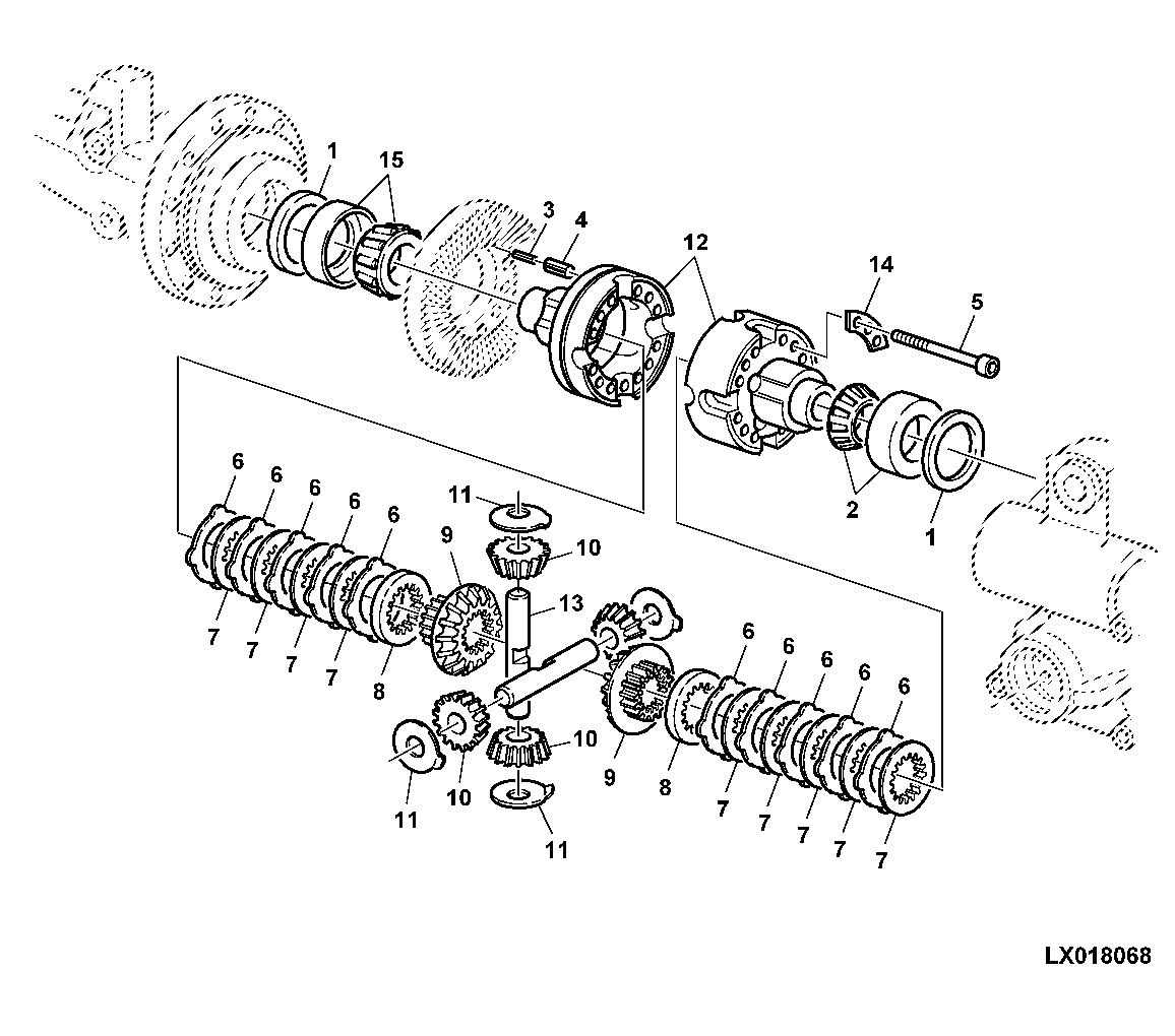 MULTIPLE DISK SELF-LOCK. DIFFERENTIAL, MFWD-AXLE
