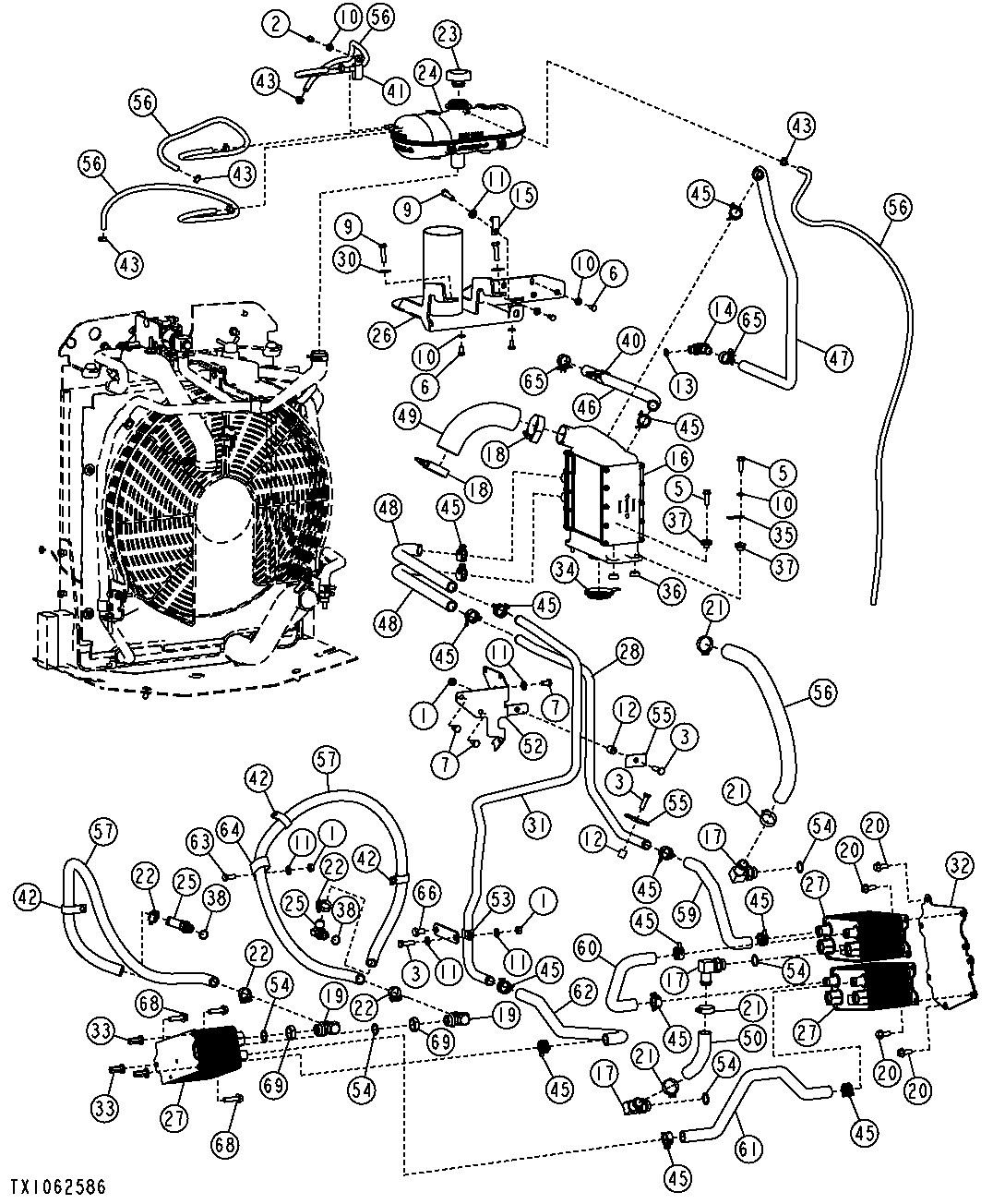 Cooling System Hoses and Fittings (Engine 4045HT054, 4045HL287)
